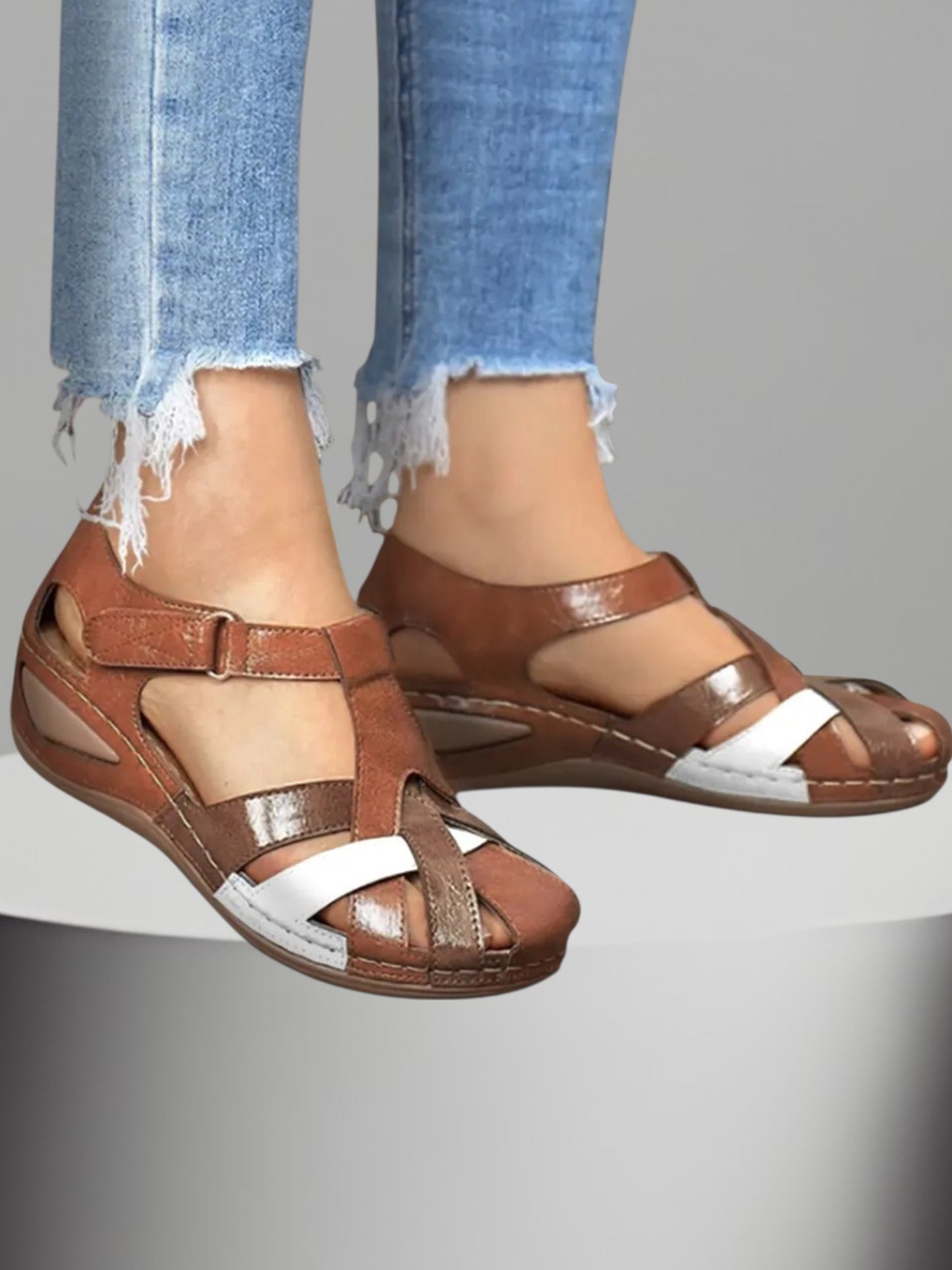 Anna | Bequeme Orthopädische Sandalen Damen mit Elegantem Design für den Sommer | Braun