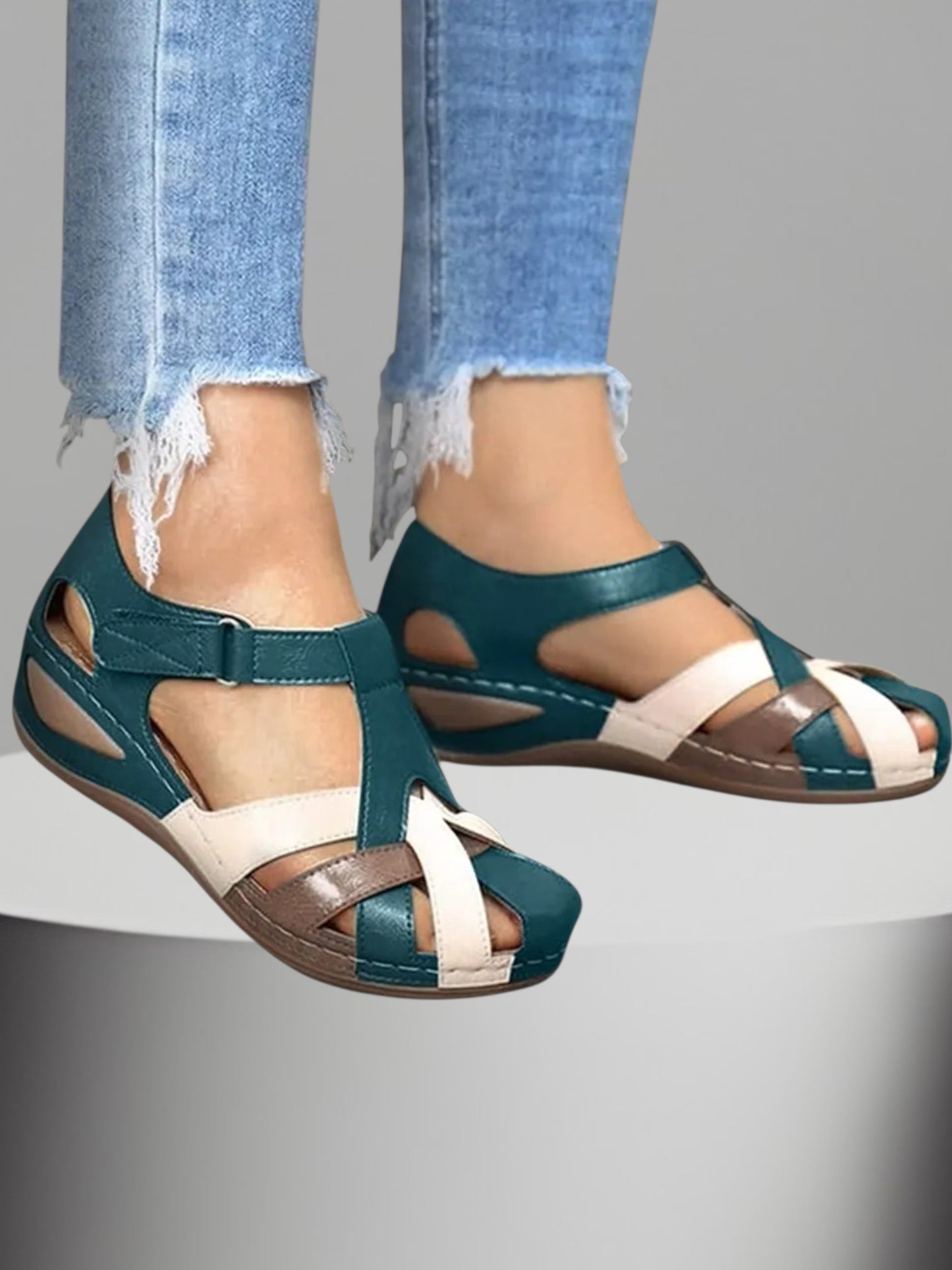 Anna | Bequeme Orthopädische Sandalen Damen mit Elegantem Design für den Sommer | Grun