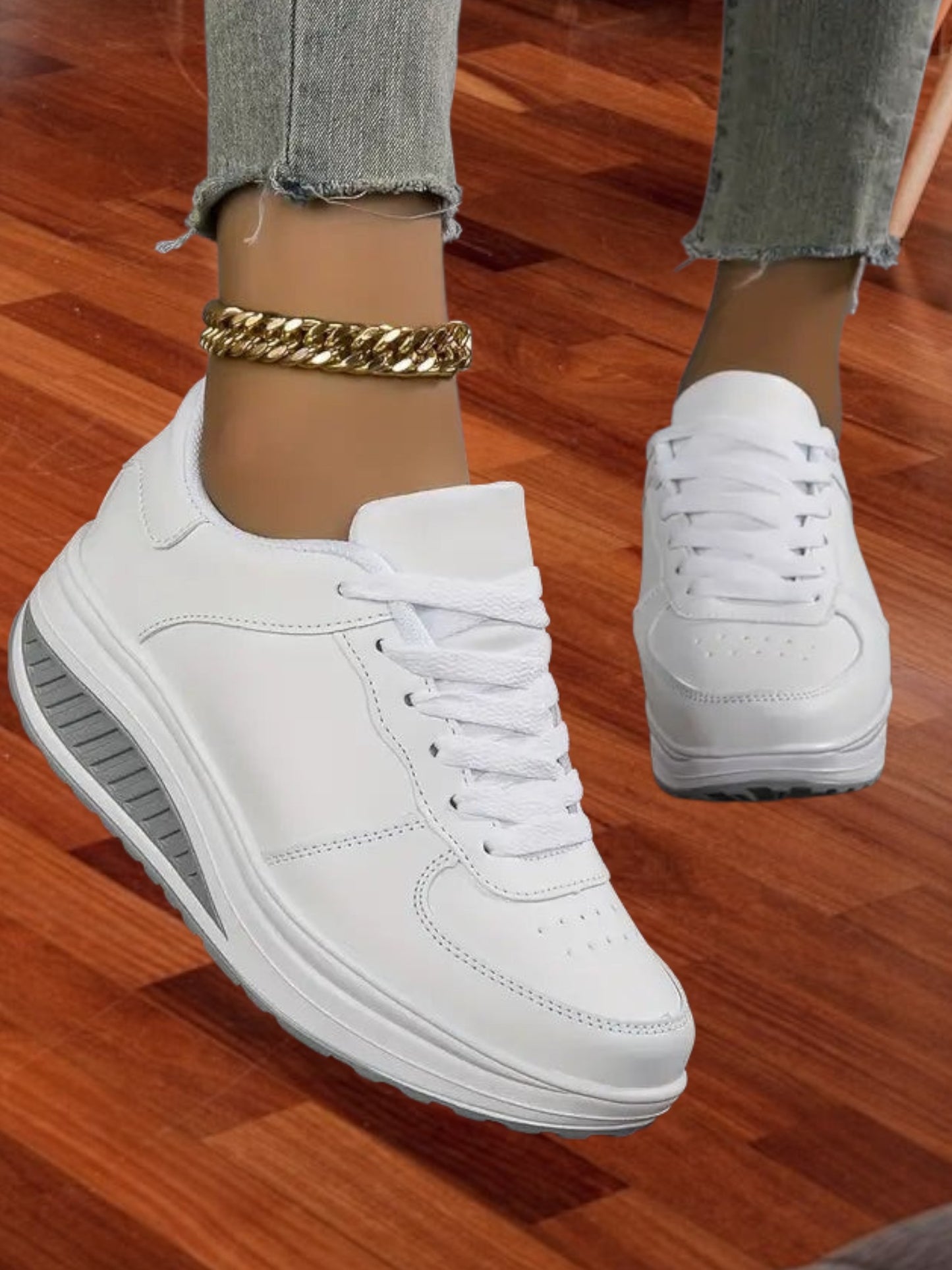 Atmungsaktive Orthopädische Flex-Schuhe für Damen mit Schnürung und modernem Design | WeiB