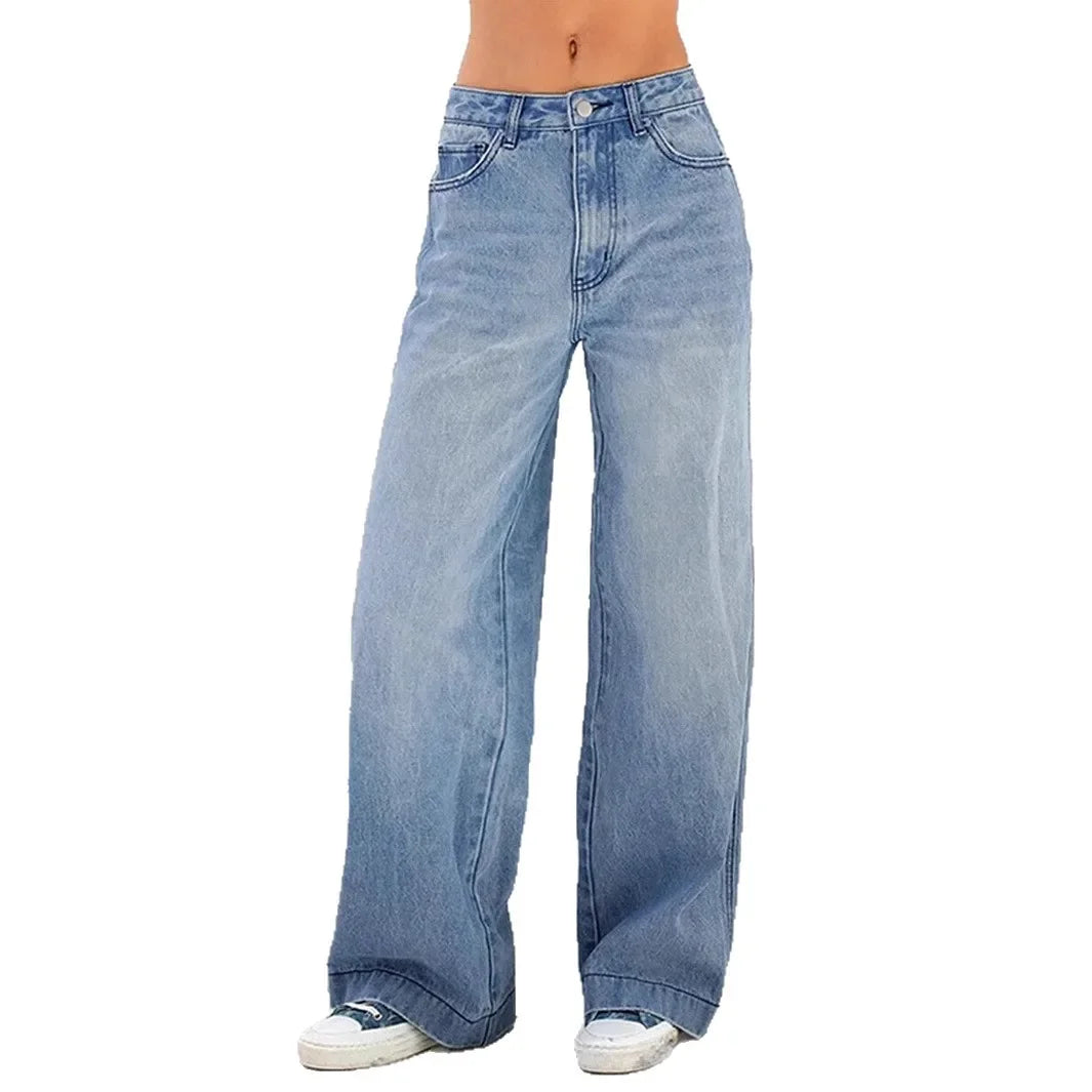 Baggy Jeans Damen, Hohe Taille, Weite Passform | Lange Hose 3