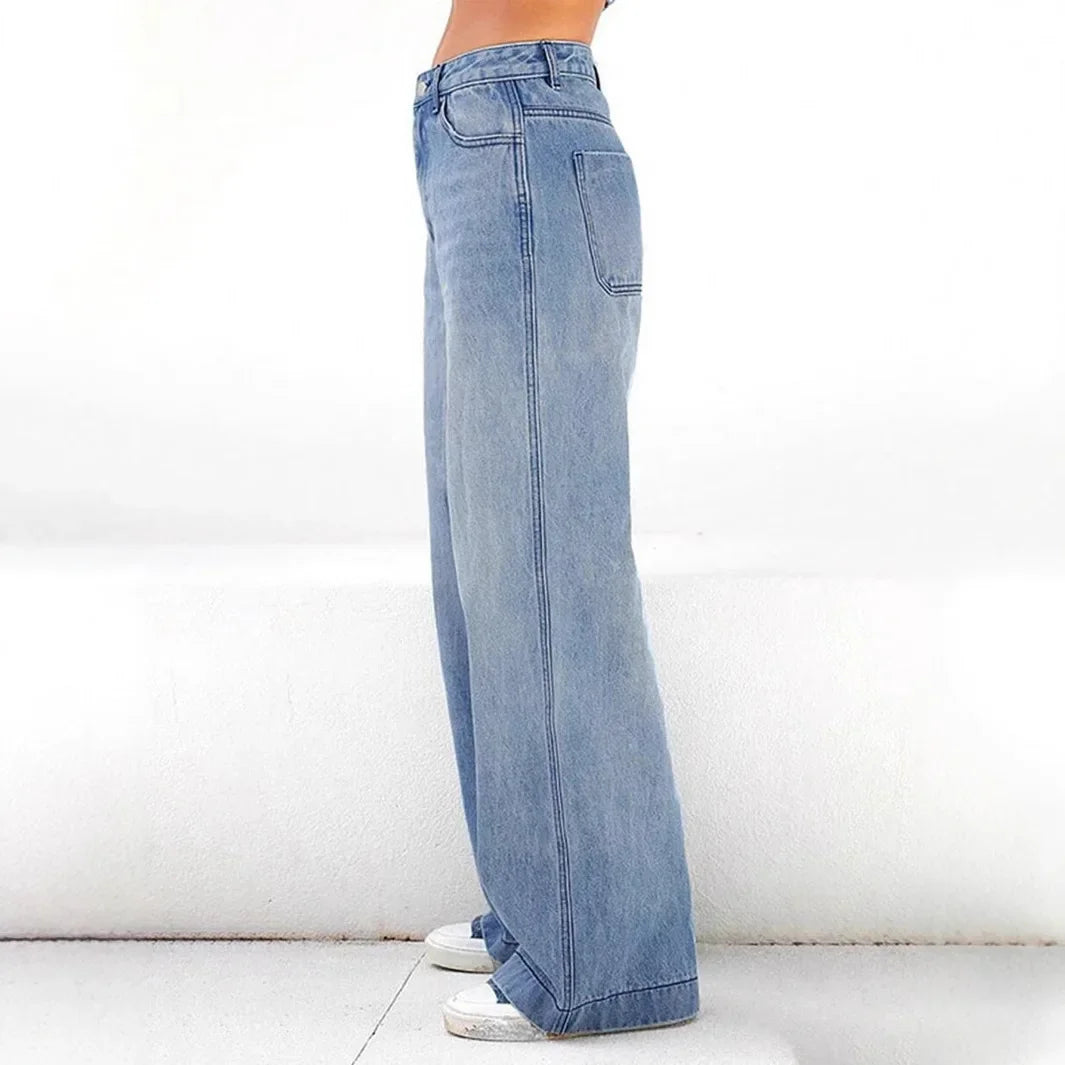Baggy Jeans Damen, Hohe Taille, Weite Passform | Lange Hose 4