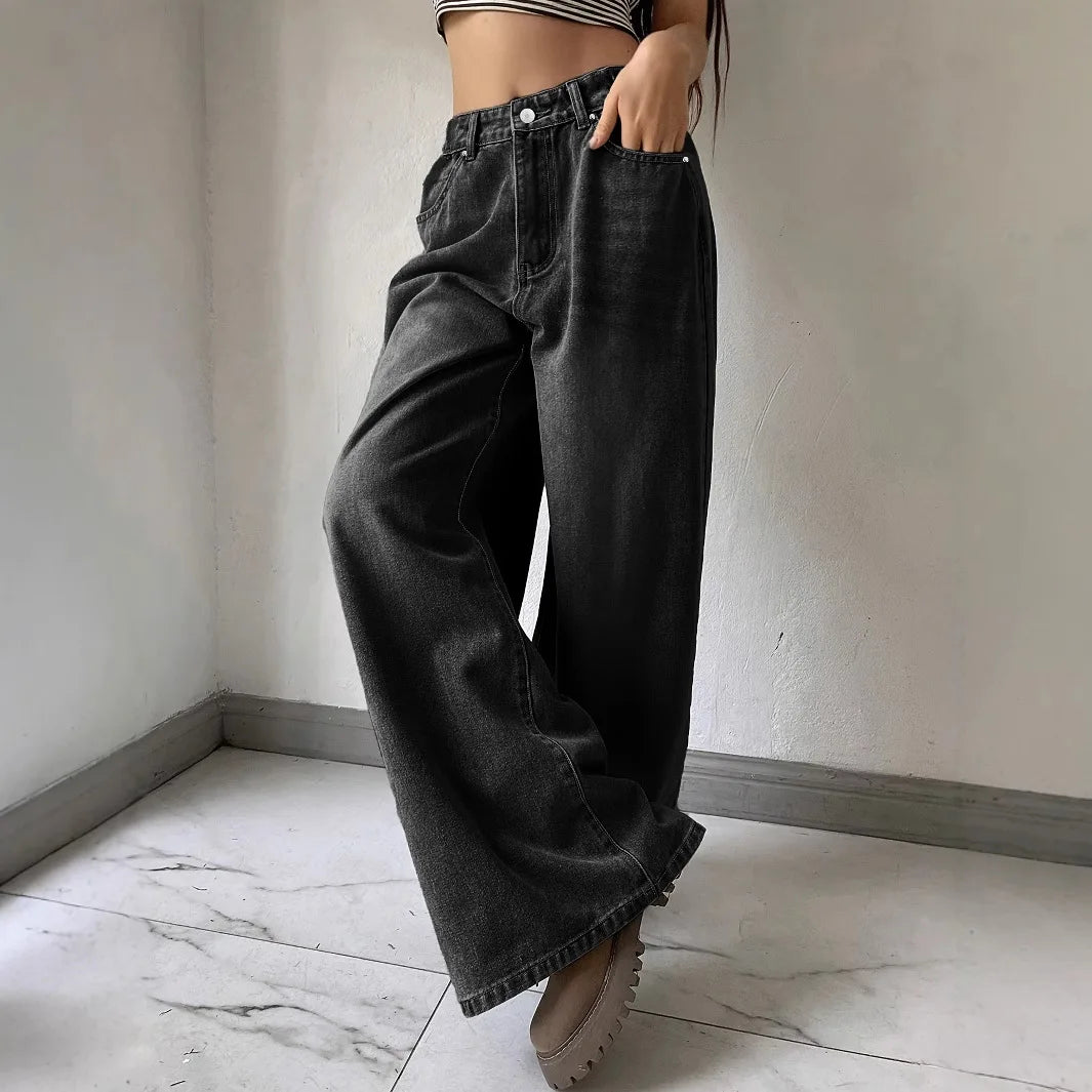 Baggy Jeans Damen, Weite Beine, Vintage-Stil | Lässige Passform 2