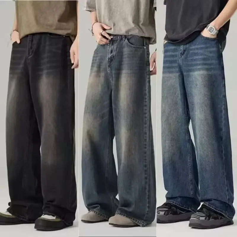 Baggy Jeans Herren, Weite Beine, Retro-Stil | Bequem 1