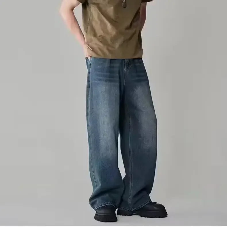 Baggy Jeans Herren, Weite Beine, Retro-Stil | Bequem 4