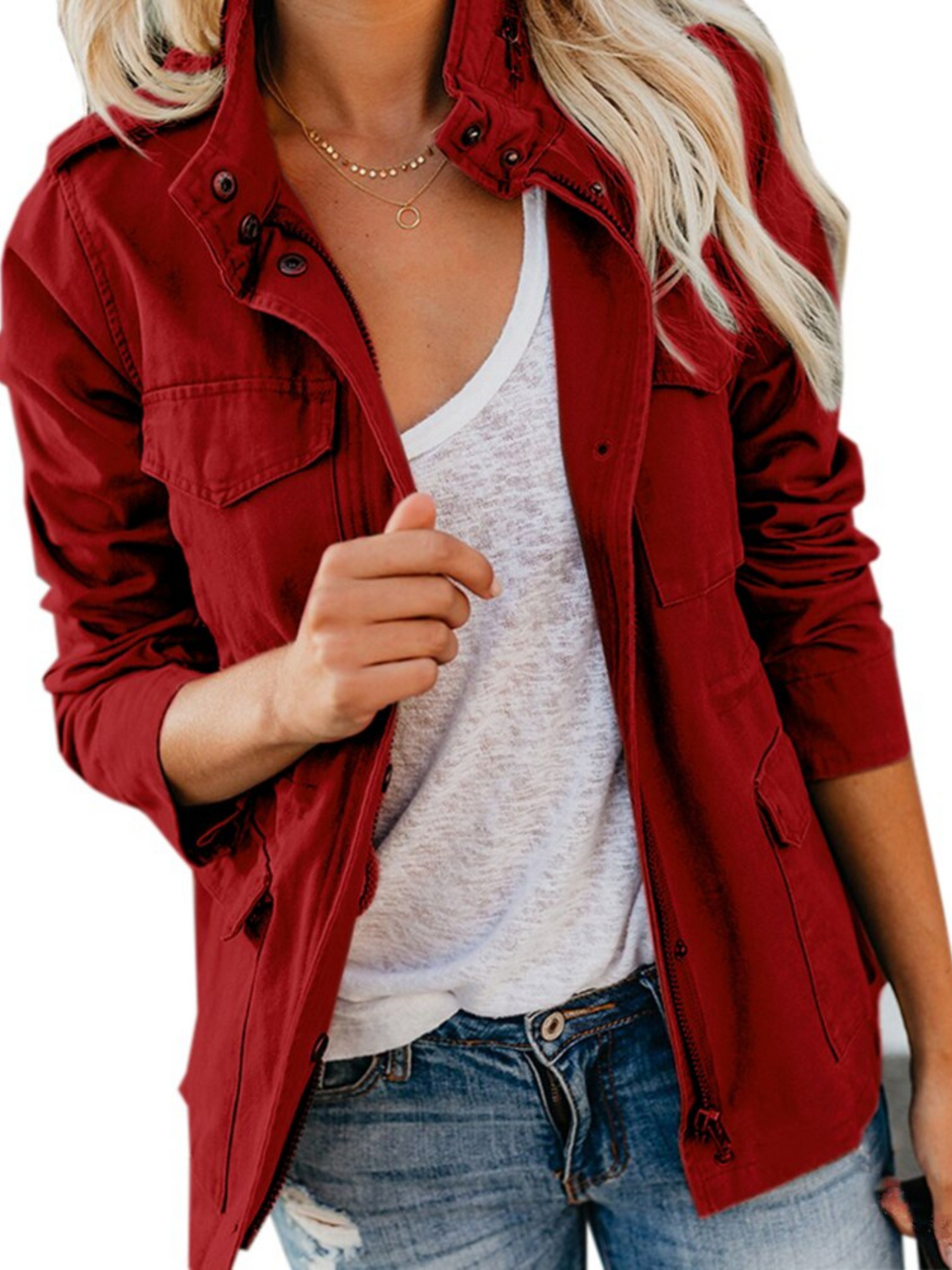 Baumwollmischjacke für Damen | Normale Passform 4