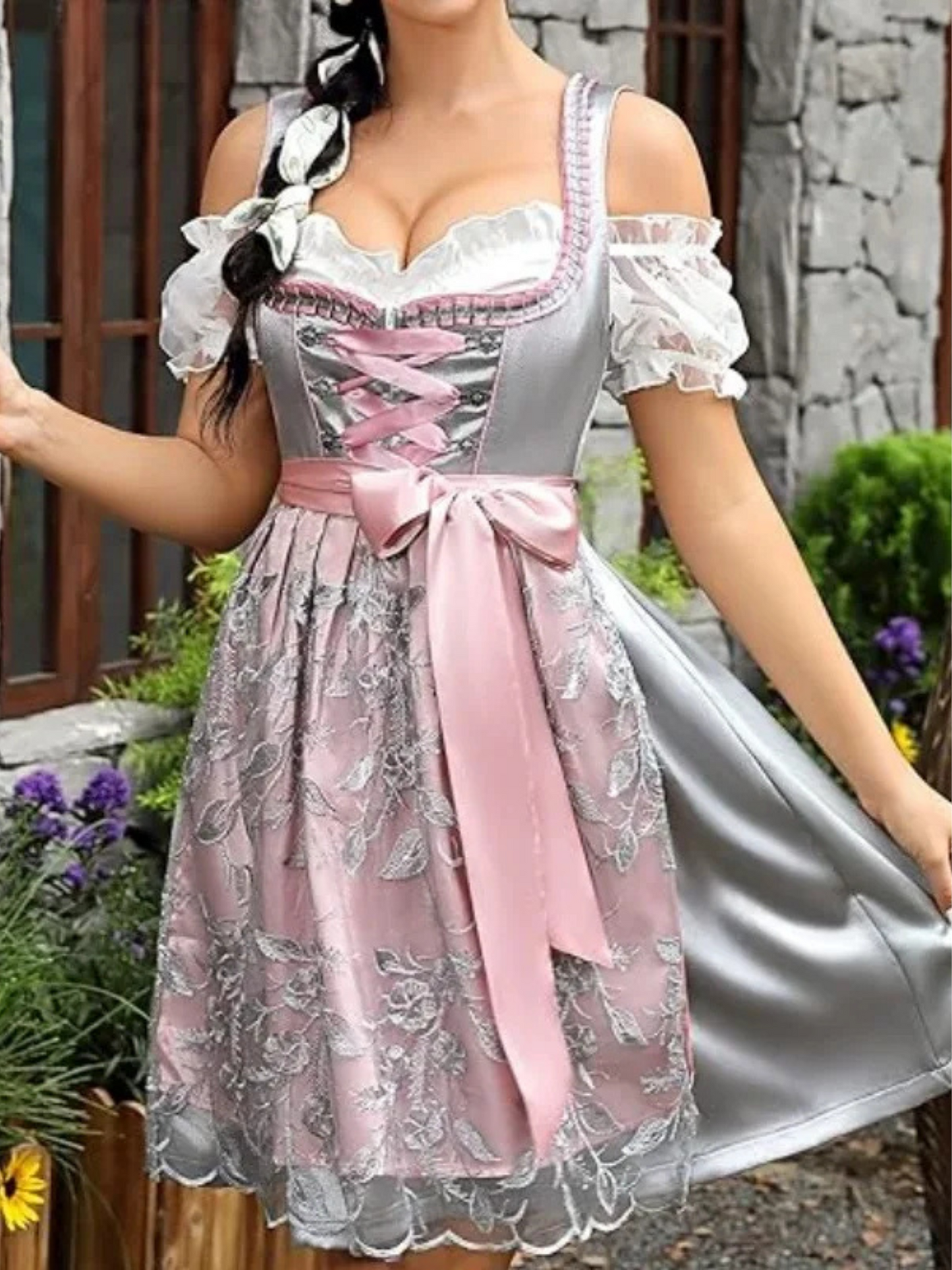 Bayerisches Kurzarmdirndlkleid | Oktoberfest 1