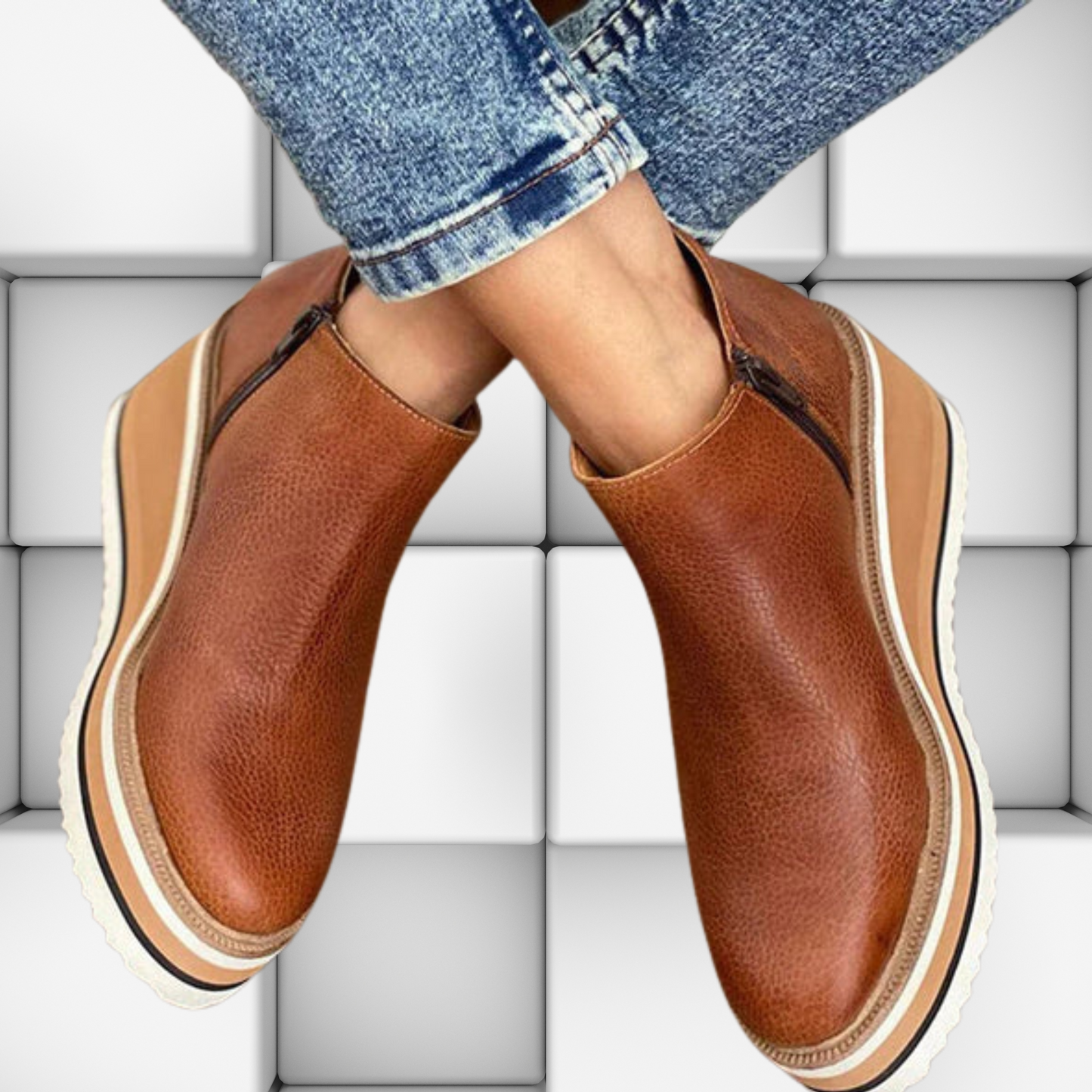 Bequeme Wedge-Stiefeletten – hochwertig, modisch und alltagstauglich | Dunkelbraun