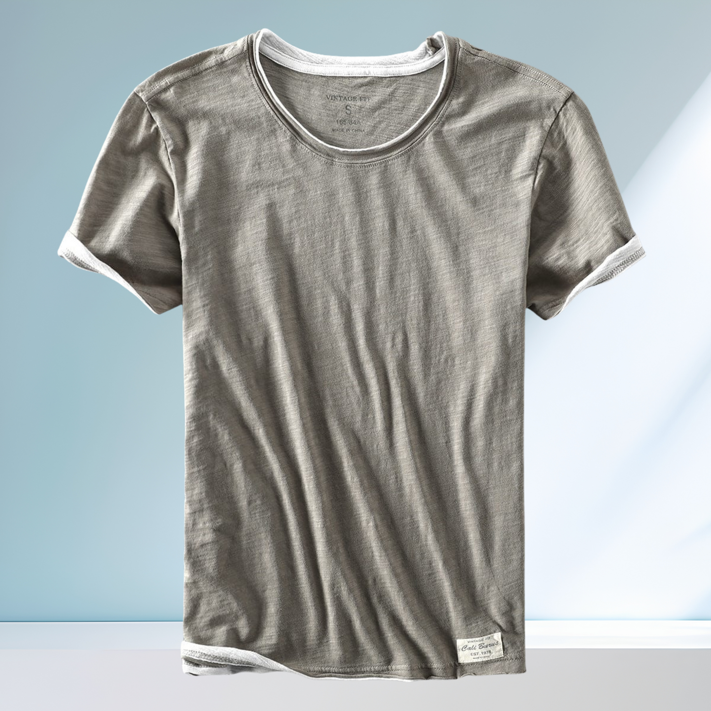 Bequemes Herren T-Shirt – Kurzarm aus Atmungsaktiver Baumwolle | Grau