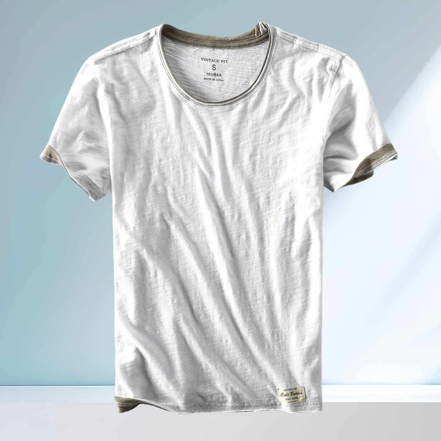 Bequemes Herren T-Shirt – Kurzarm aus Atmungsaktiver Baumwolle | Weiß