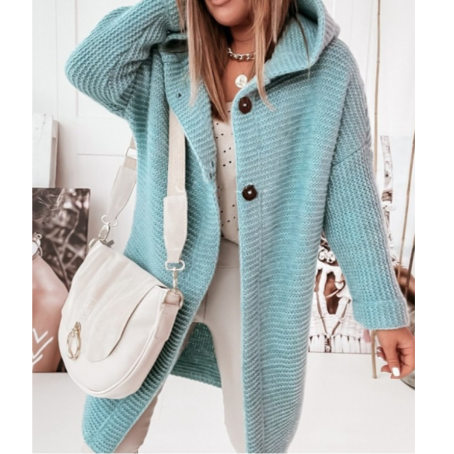 Cardigan Damen, Mit Kapuze, Lockere Passform | Ganzjährig tragbar 2