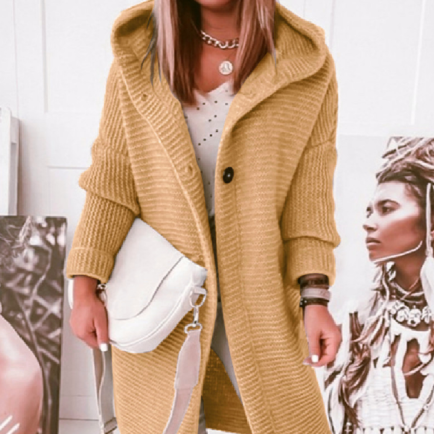 Cardigan Damen, Mit Kapuze, Lockere Passform | Ganzjährig tragbar 5