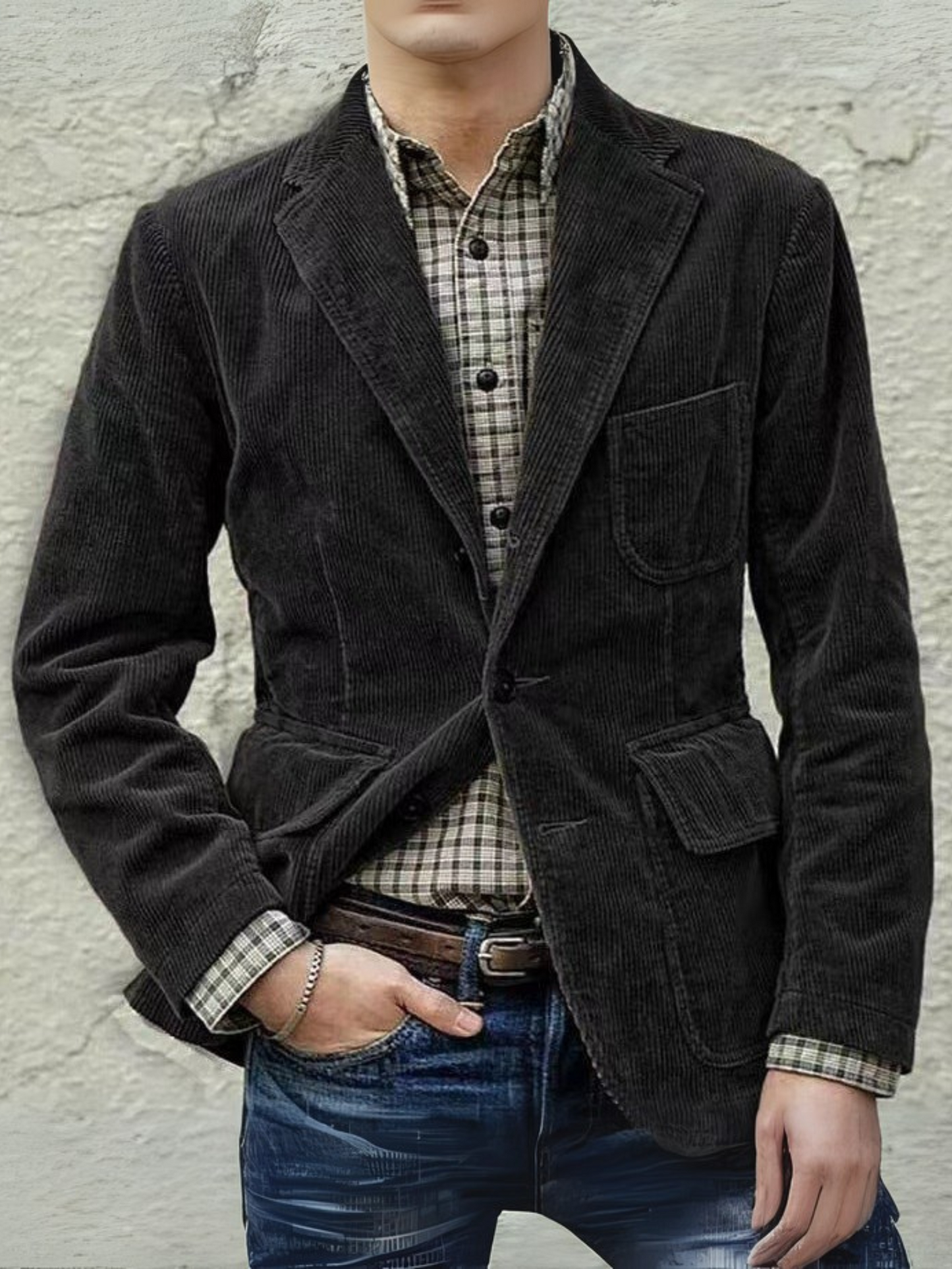 Cord-Blazer für Herren | Bequeme Passform 3