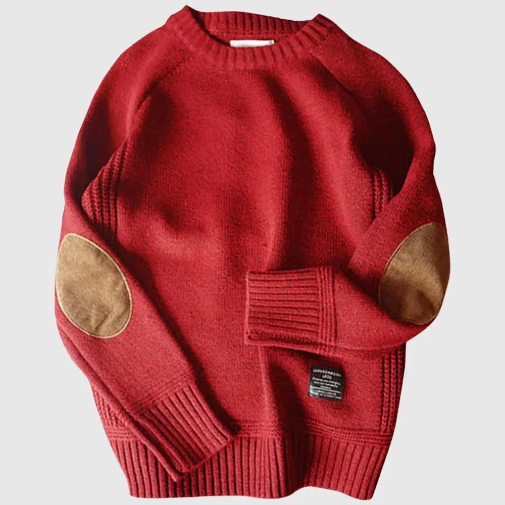 Cordpullover mit Ellenbogenflicken für Herren | Langarm 3