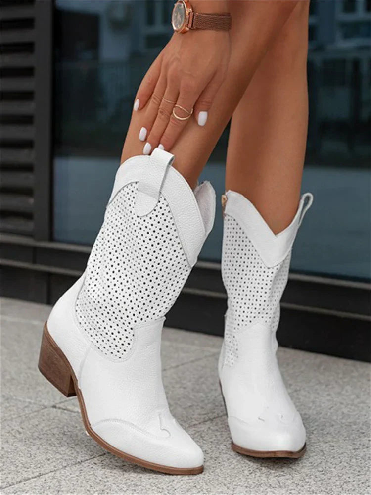 Cowboystiefel für Damen | Atmungsaktiv mit Reißverschluss 1