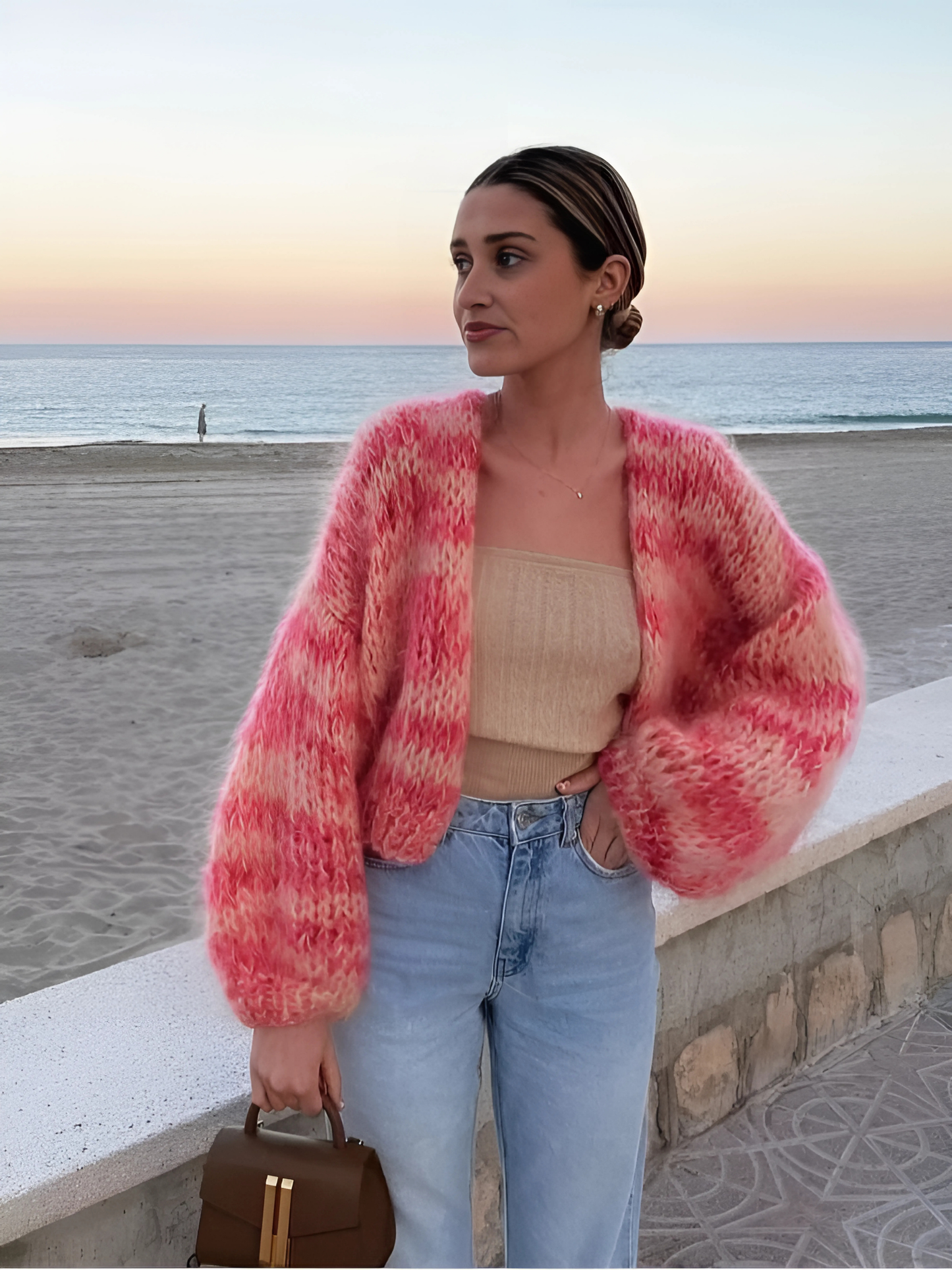 Damen-Cardigan, offene Vorderseite, weicher Stoff | schmeichelhafte Passform 2