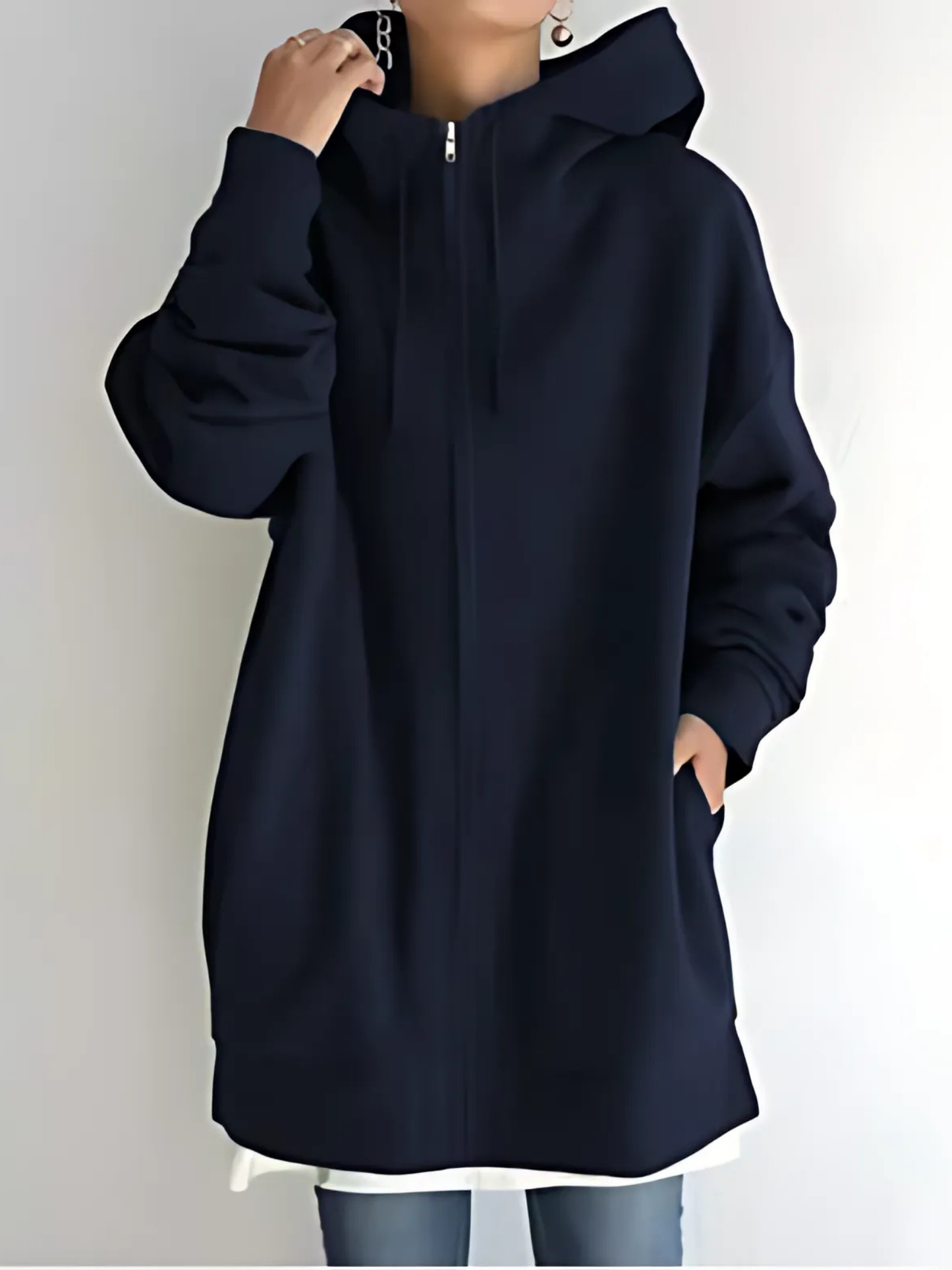 Damen-Kapuzenpullover mit Reißverschluss | mit Taschen 10
