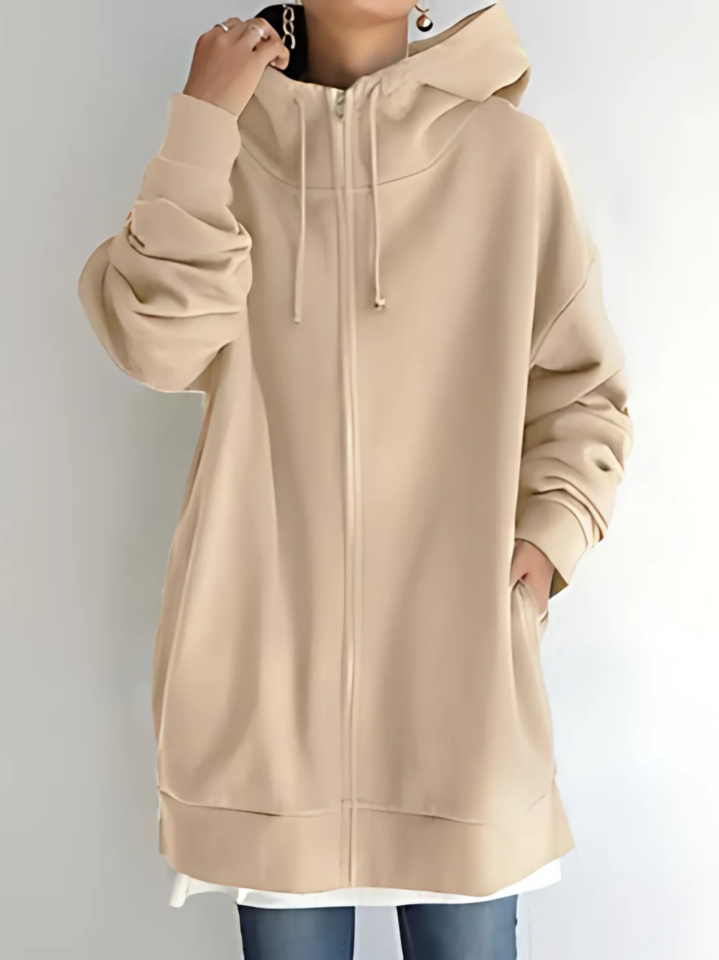 Damen-Kapuzenpullover mit Reißverschluss | mit Taschen 2