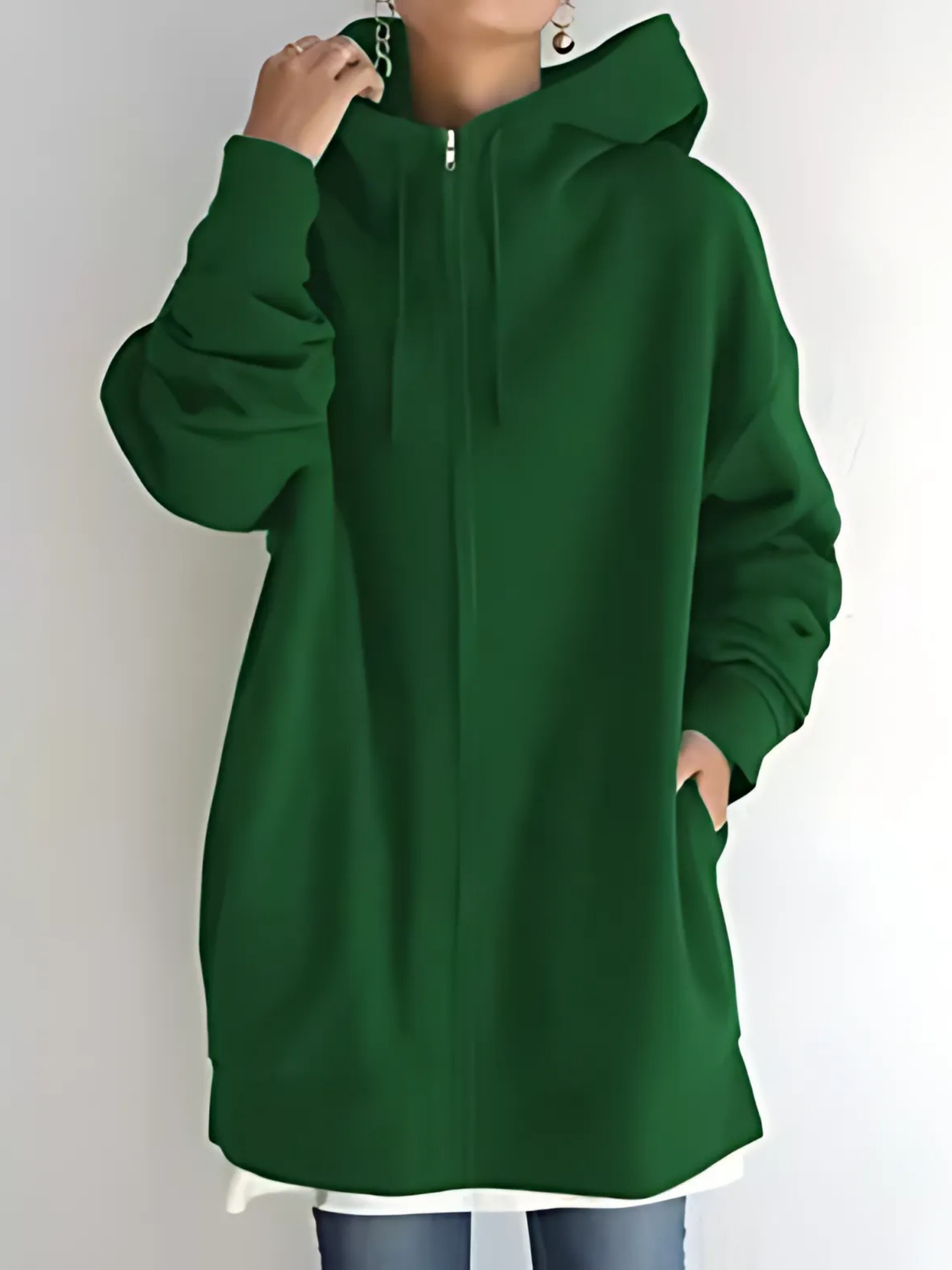 Damen-Kapuzenpullover mit Reißverschluss | mit Taschen 3
