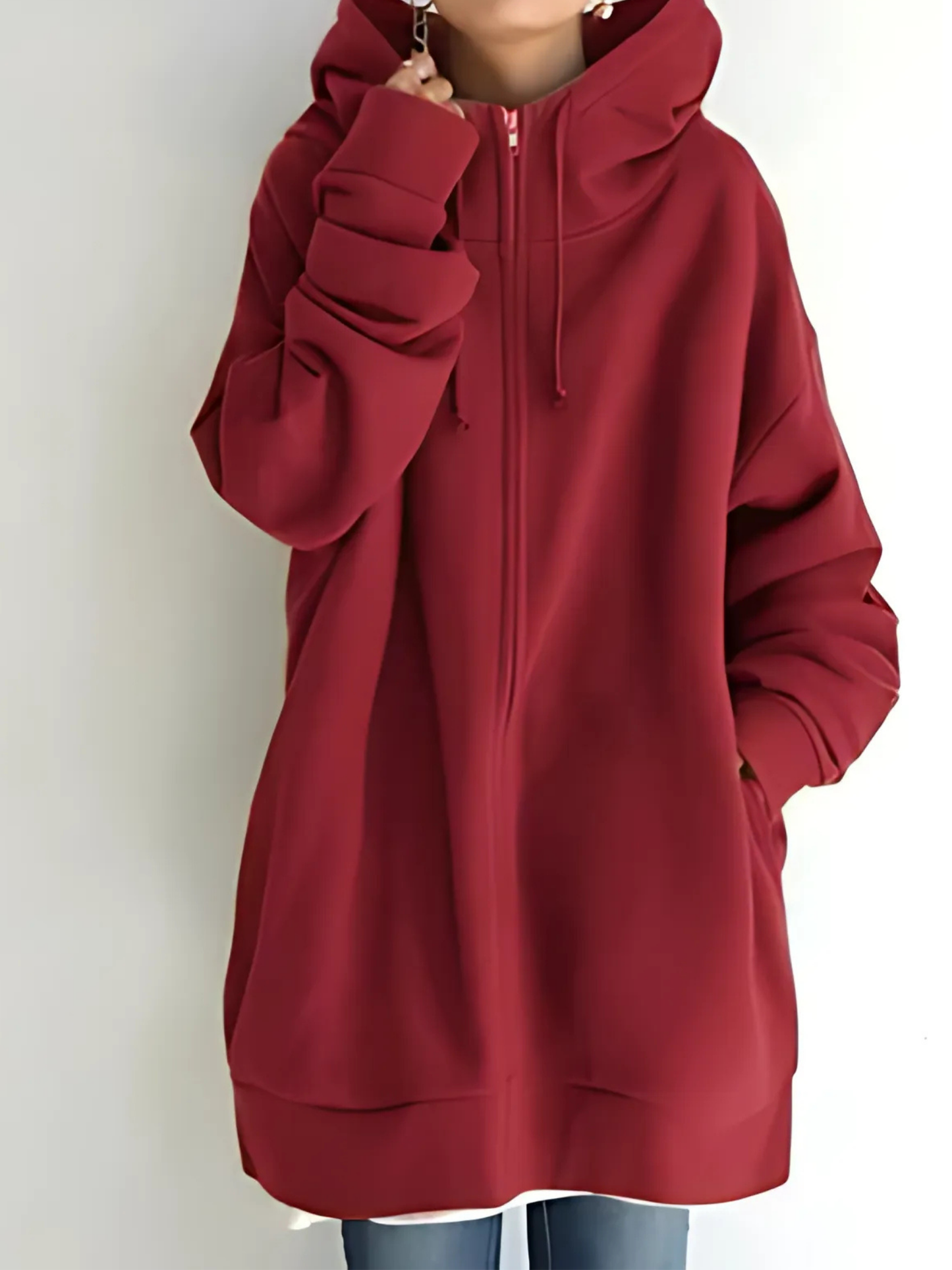 Damen-Kapuzenpullover mit Reißverschluss | mit Taschen 7