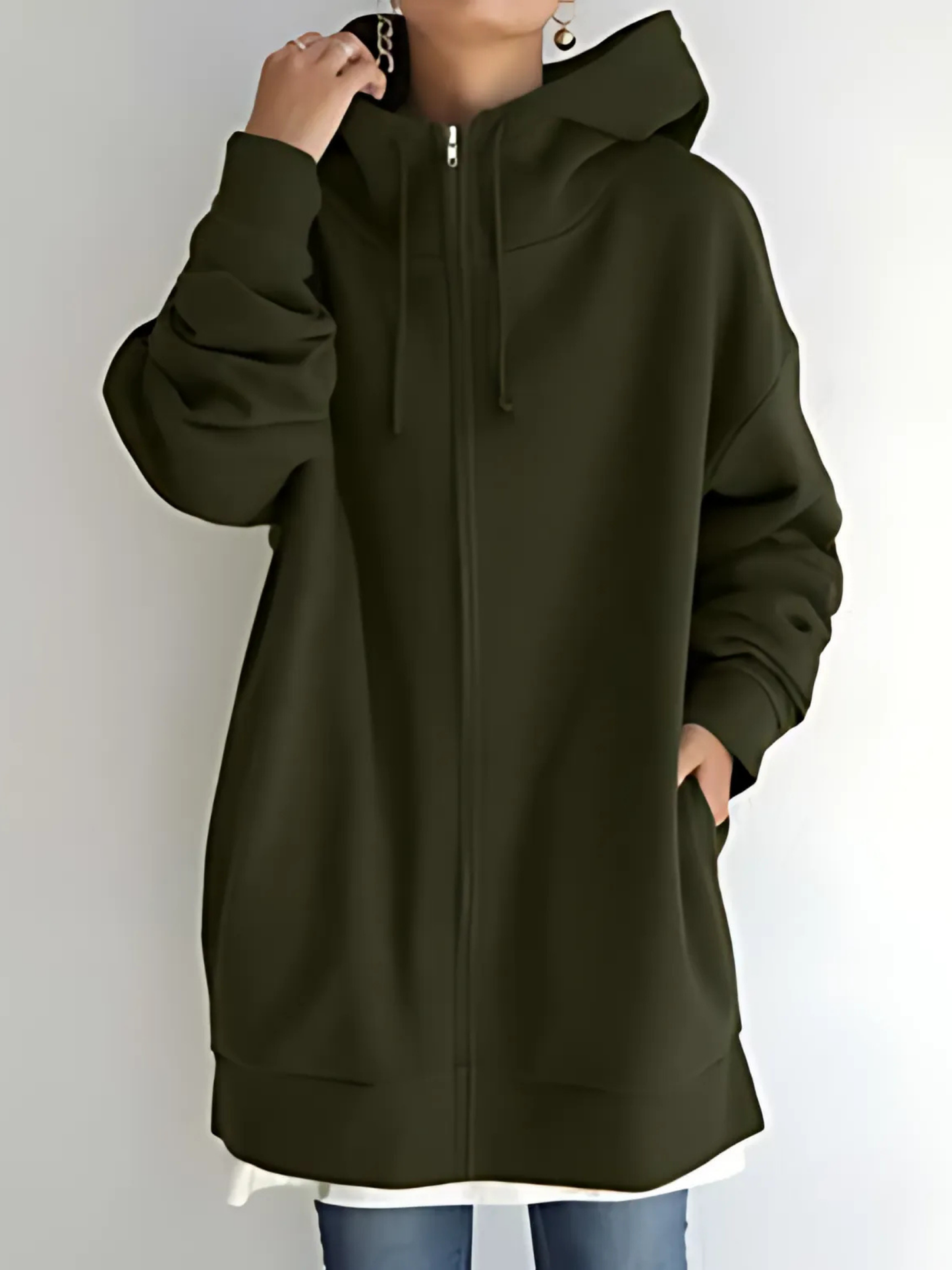Damen-Kapuzenpullover mit Reißverschluss | mit Taschen 8
