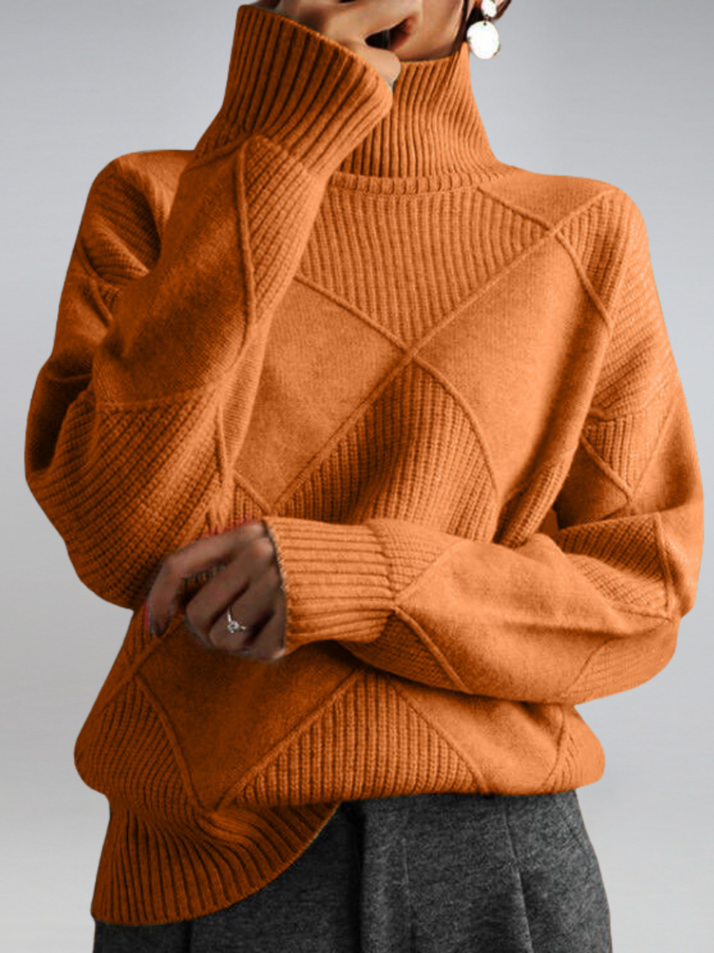 Damen Strickpullover | Rollkragen 7