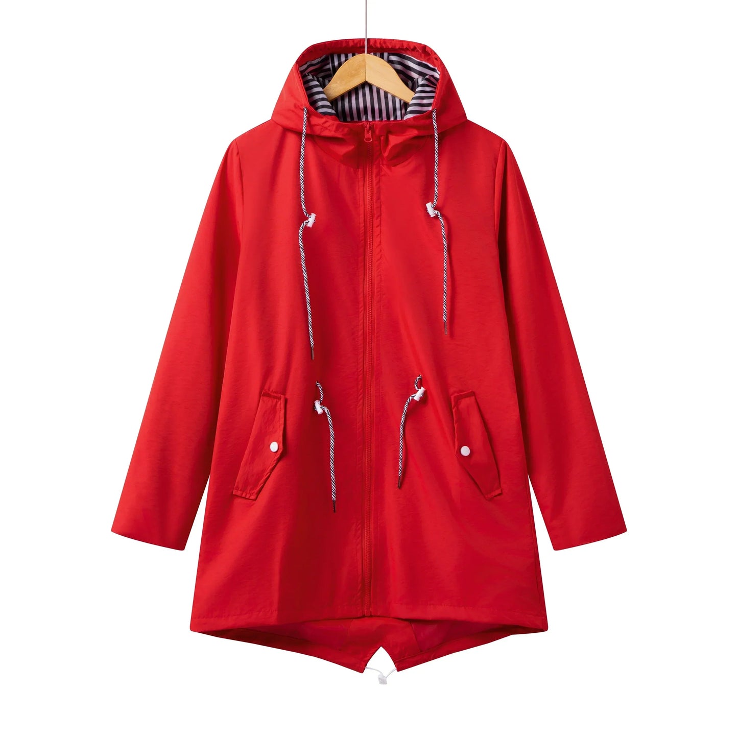 Damen Trenchcoat Wasserabweisend Mit Kapuze | Lang 5
