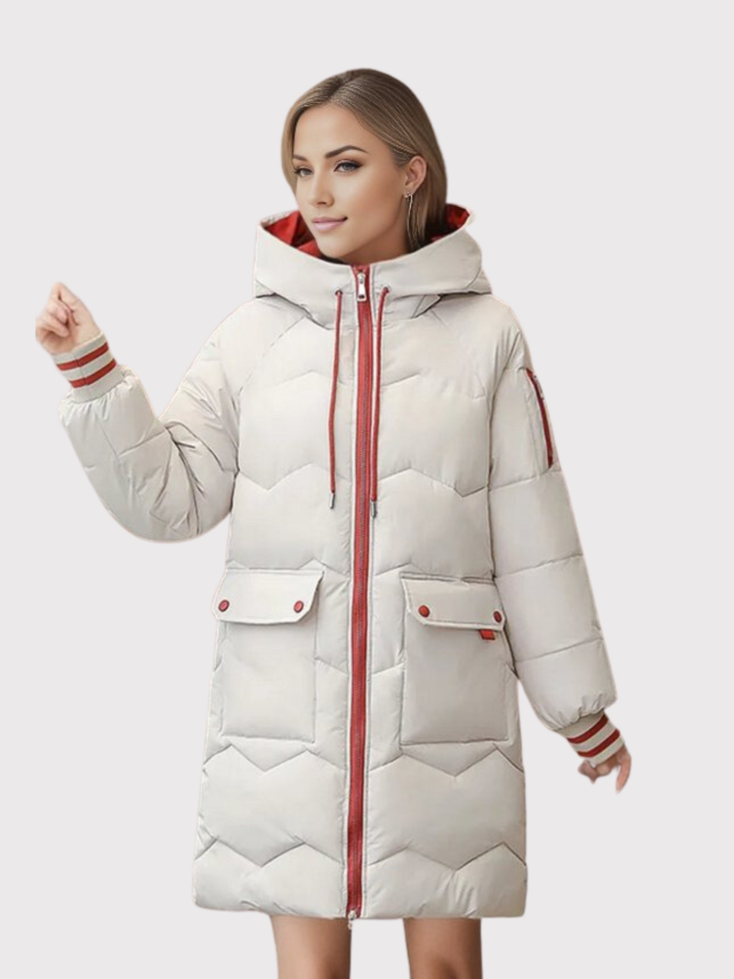 Damen Winterparka | Lang, mit Kapuze 1