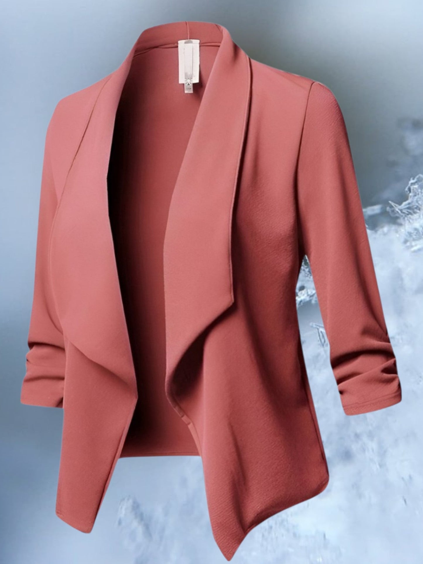 Elegant Slim Fit Blazer für Frauen mit langem Ärmel und kurvigem Design 0