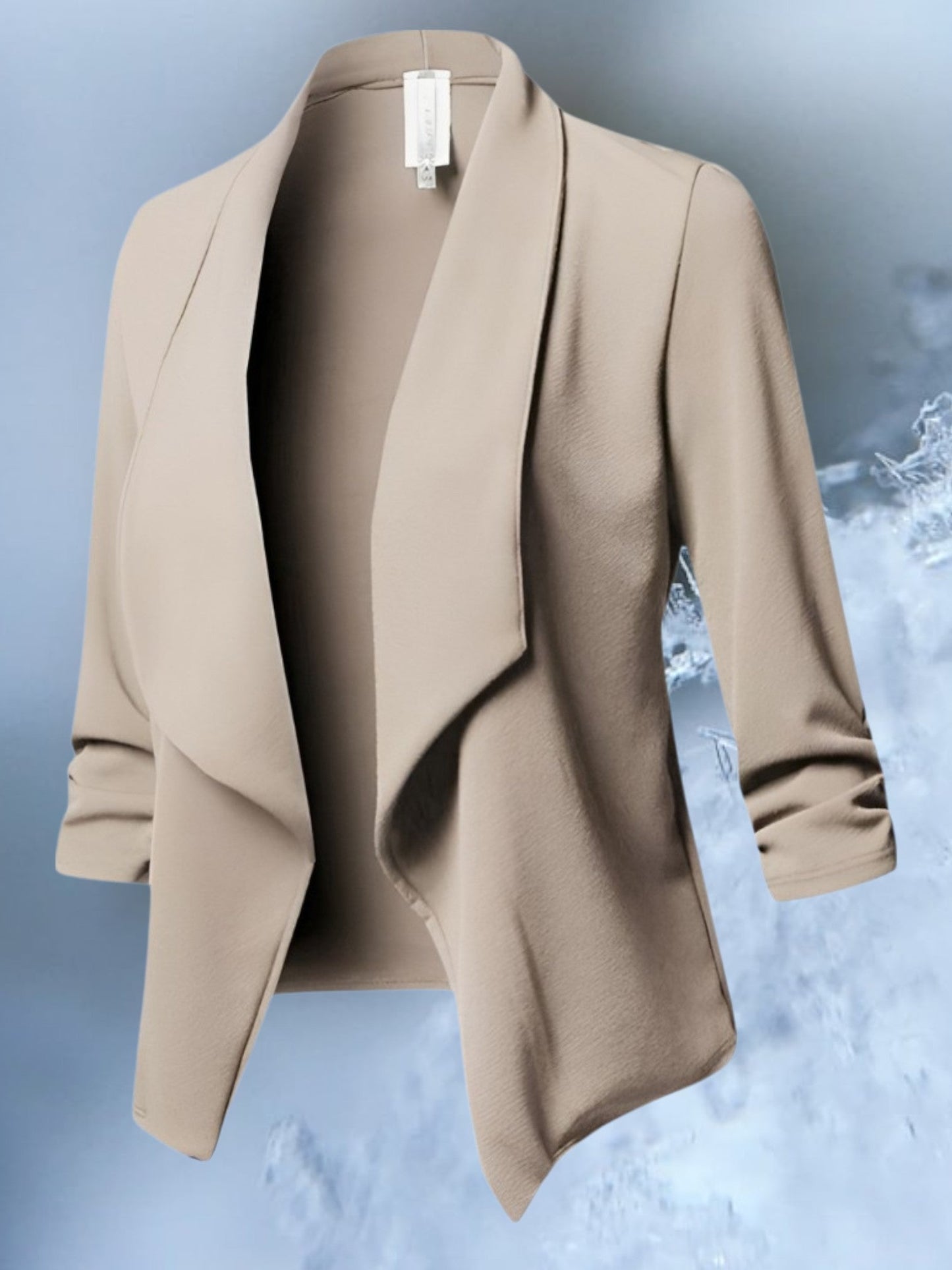Elegant Slim Fit Blazer für Frauen mit langem Ärmel und kurvigem Design 4
