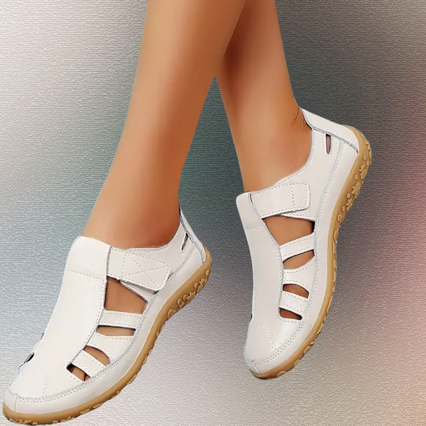 Elegante Alltagsschuhe mit Breiter Passform – Hochwertiges Lederdesign | Beige