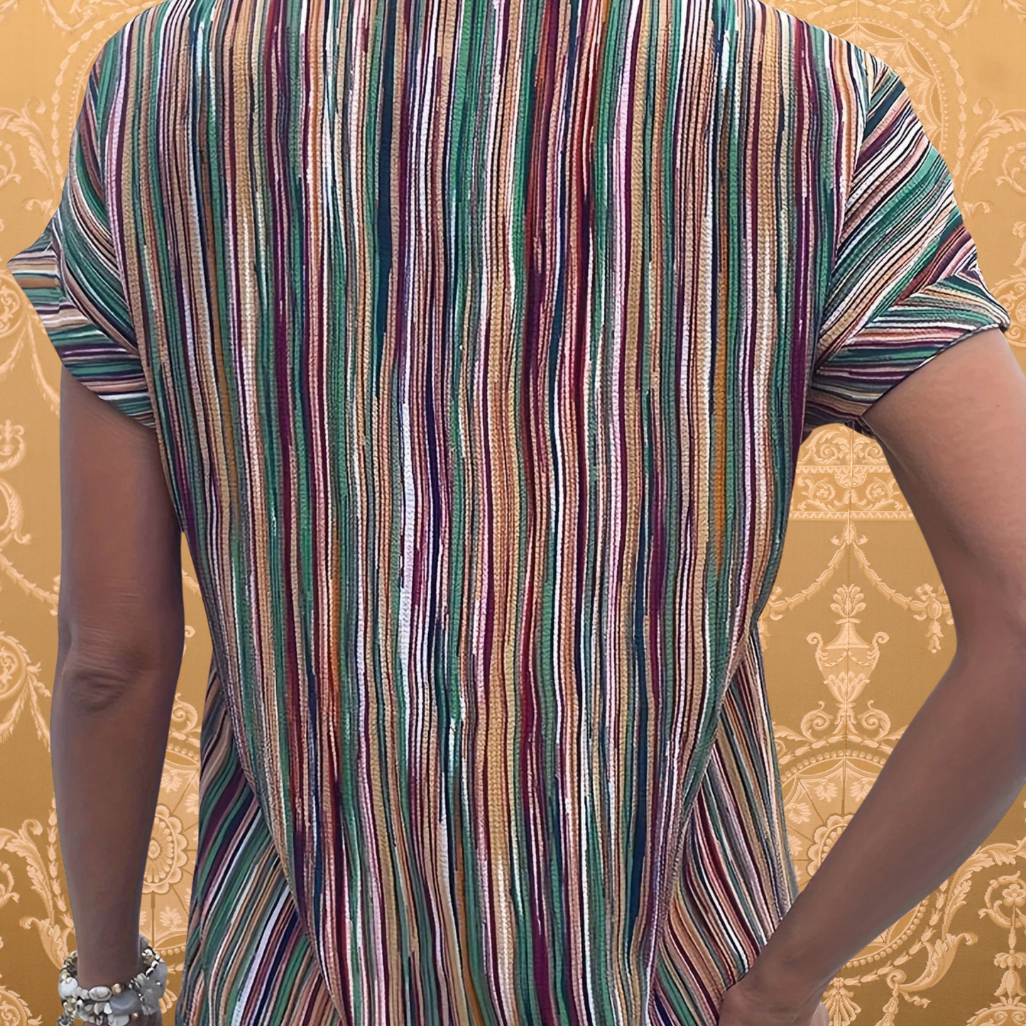 Elegante Sommerbluse ohne Ärmel aus atmungsaktiver Baumwolle | Mehrfarbig 2