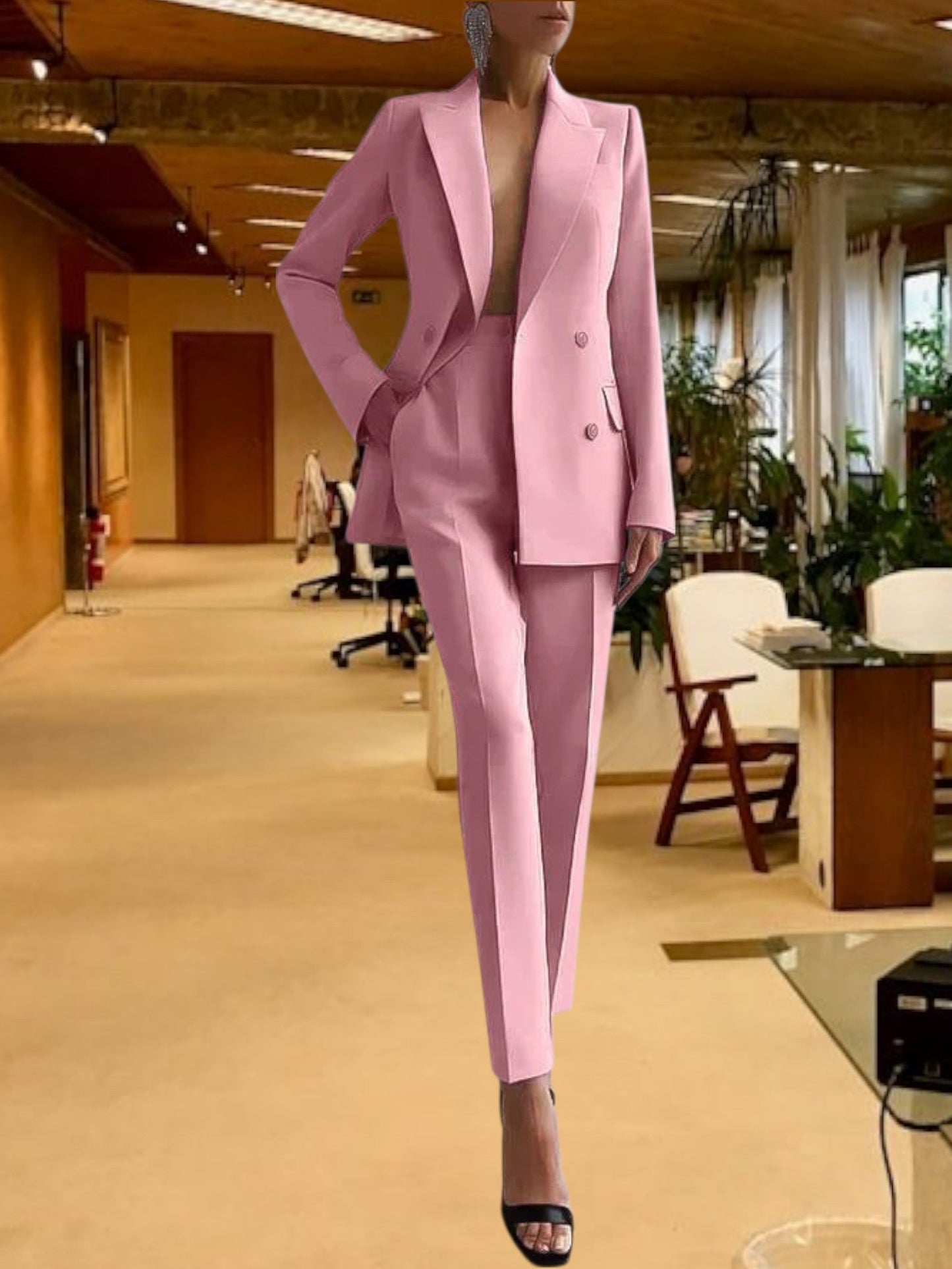 Eleganter Blazer und Hosen in Premium -Stoff für alle Jahreszeiten eingestellt 2