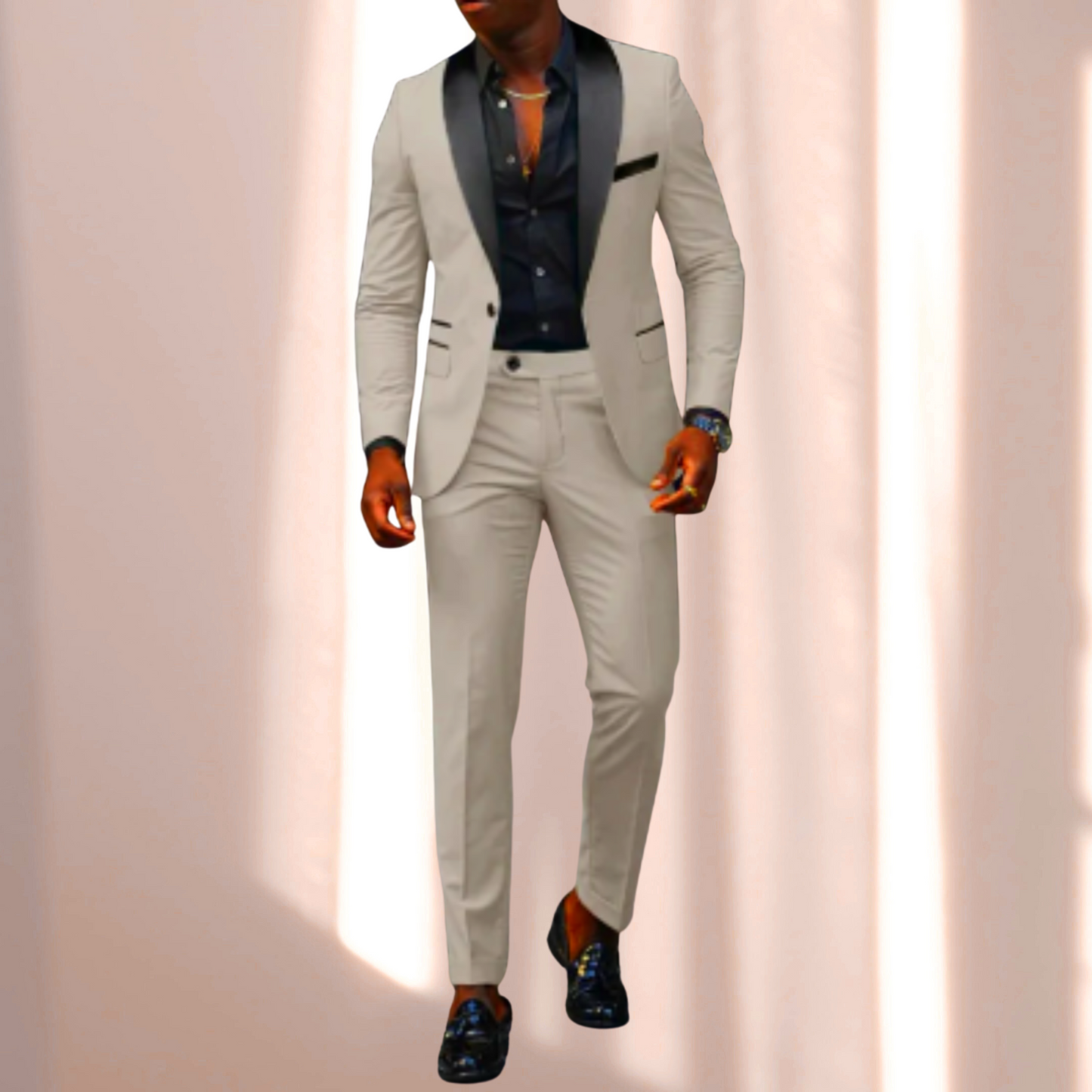 Eleganter Hochzeitsanzug für Herren – Slim Fit und Zeitloses Design | Beige