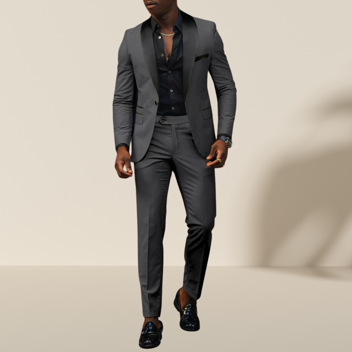 Eleganter Hochzeitsanzug für Herren – Slim Fit und Zeitloses Design | Dunkelgrau