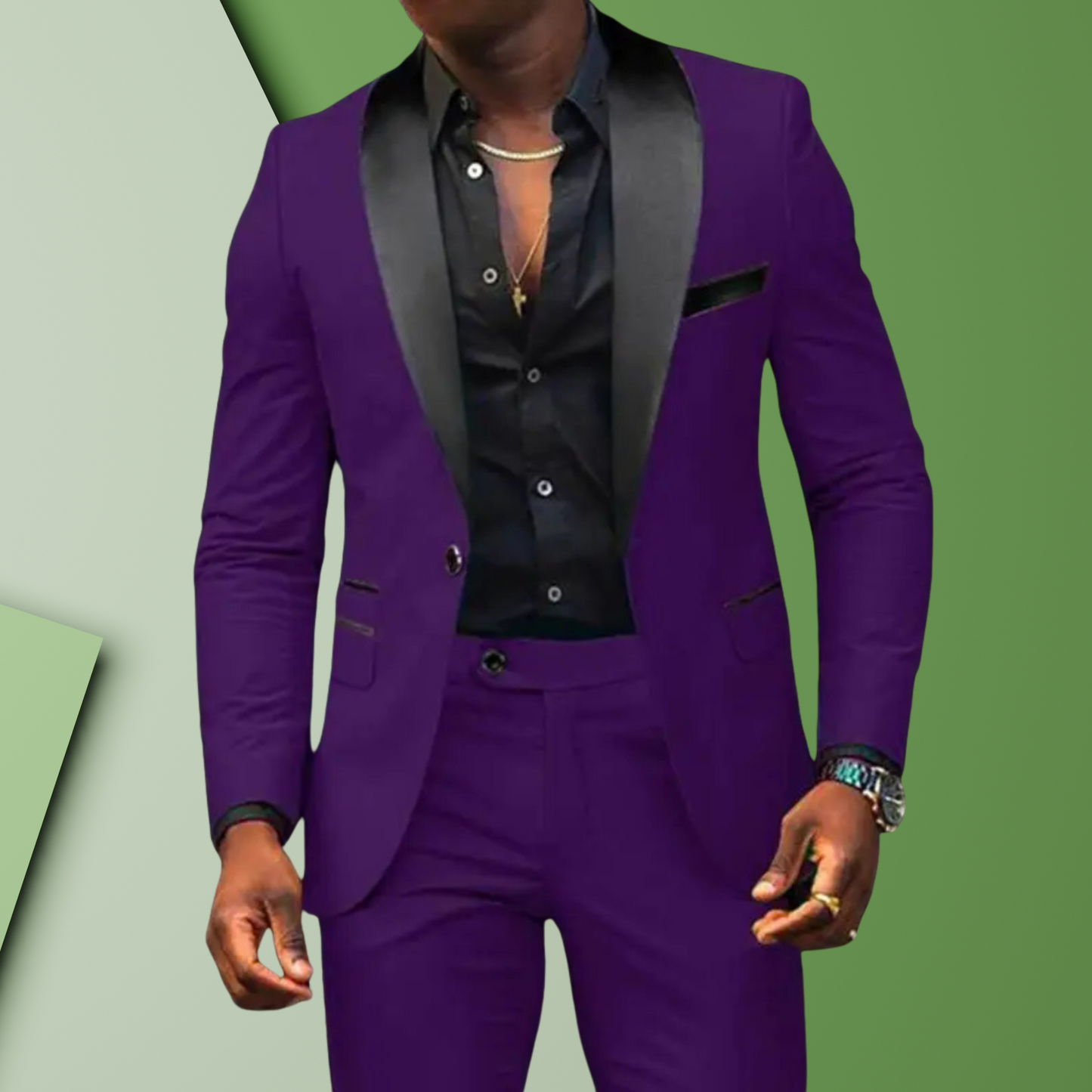 Eleganter Hochzeitsanzug für Herren – Slim Fit und Zeitloses Design | Lila