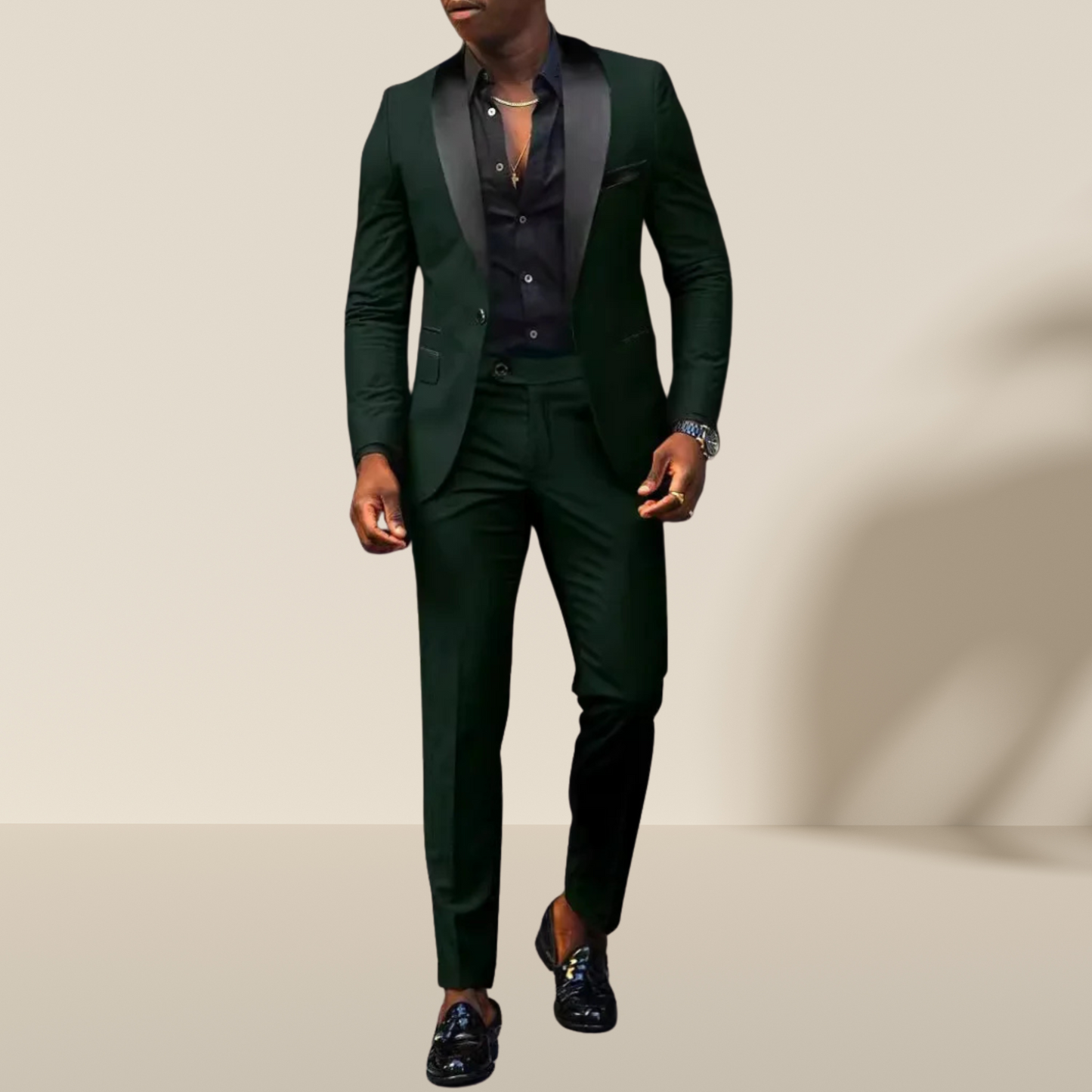 Eleganter Hochzeitsanzug für Herren – Slim Fit und Zeitloses Design | Olivegrun