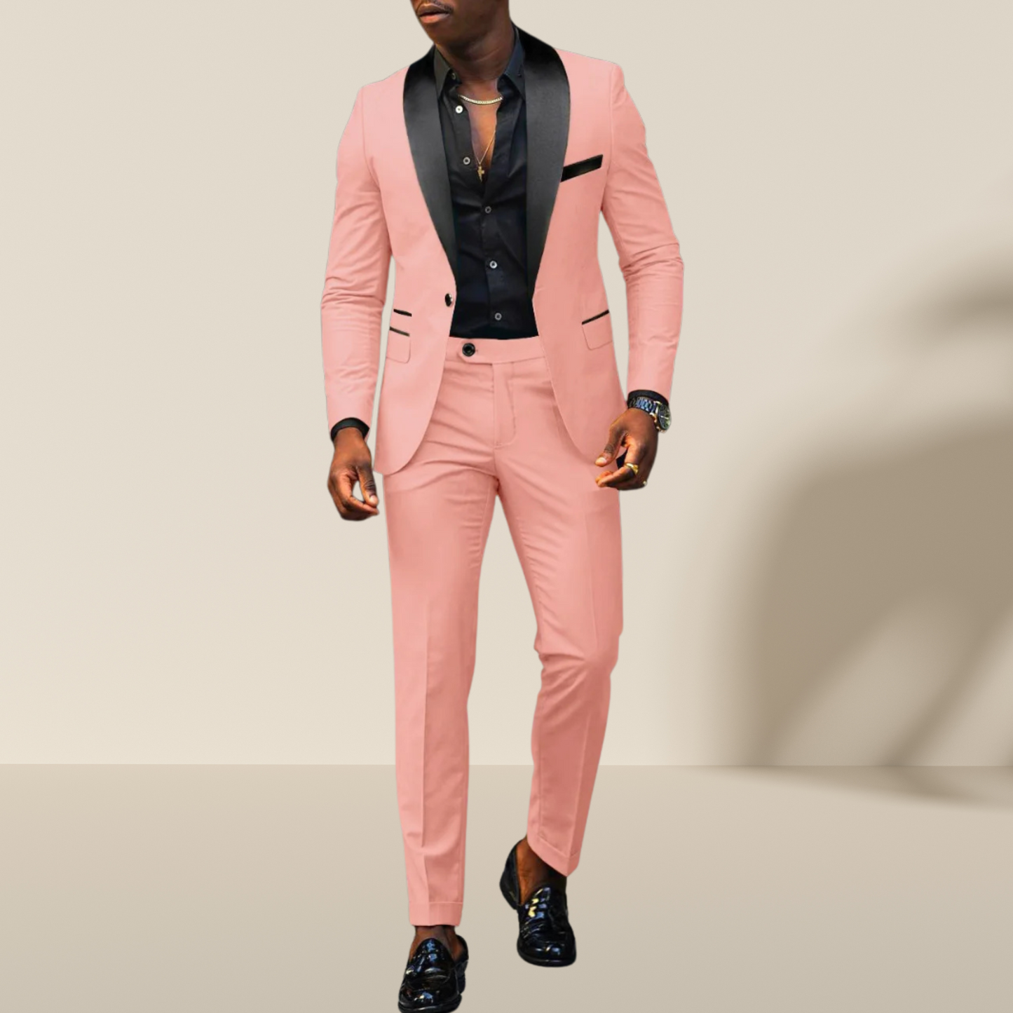 Eleganter Hochzeitsanzug für Herren – Slim Fit und Zeitloses Design | Rosa