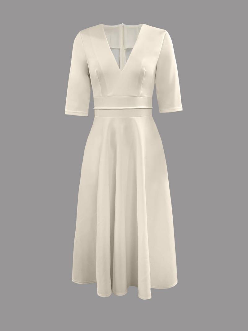 Elegantes Kleid mit V-Ausschnitt für Damen 3