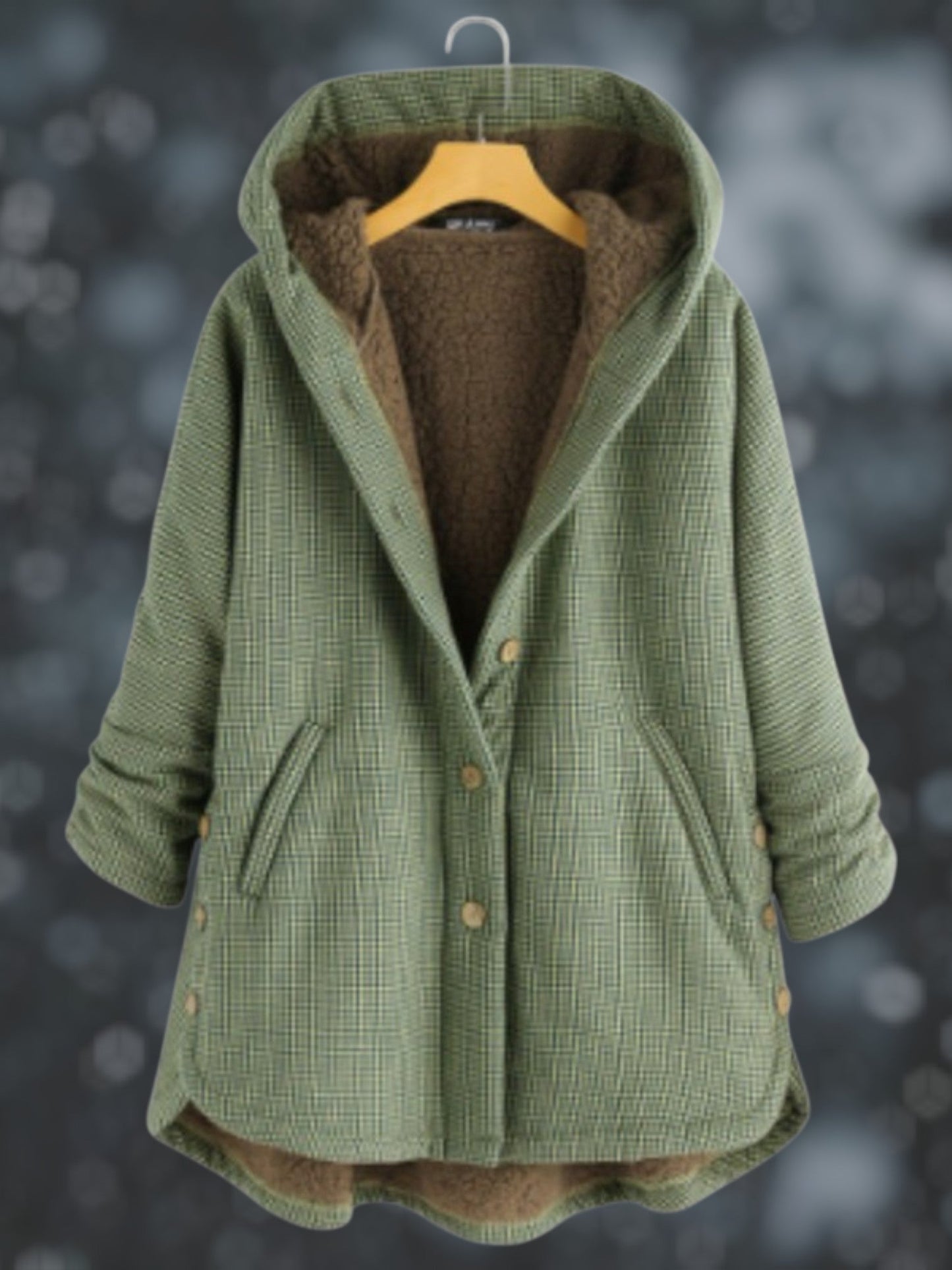 Fleece-Kapuzenjacke | Knopfverschluss 2