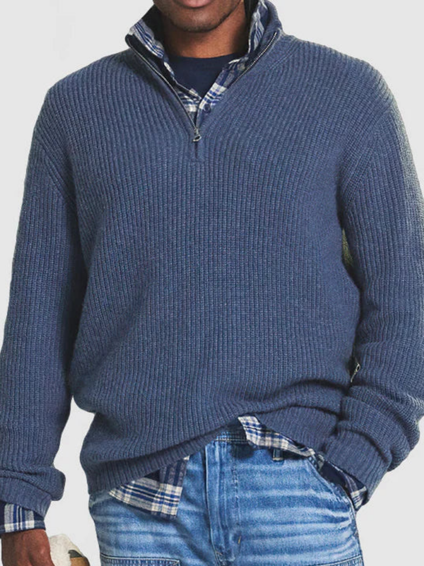 Herren-Sweatshirt mit halbem Reißverschluss | Lässige Passform 3