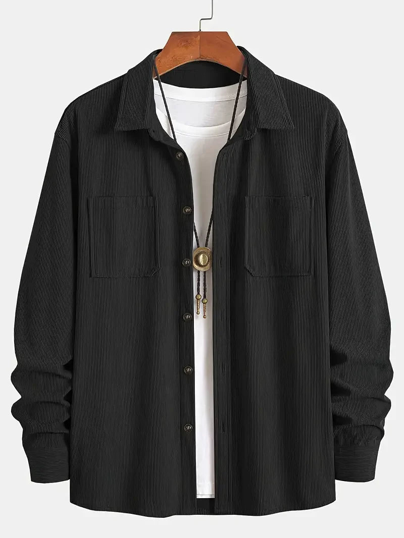 Herren Cordjacke für Männer | Lässiger Schnitt mit Brusttaschen | 4
