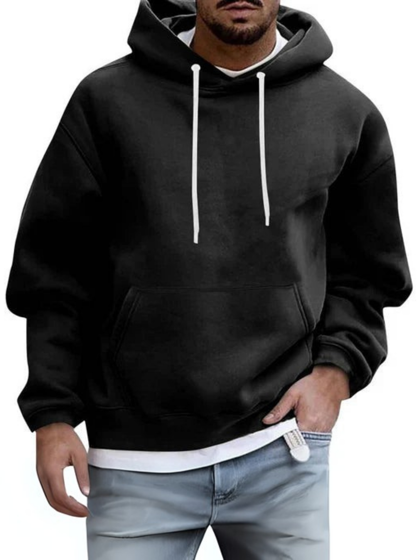 Herren Hoodie, verstellbare Kapuze | Kängurutasche 2
