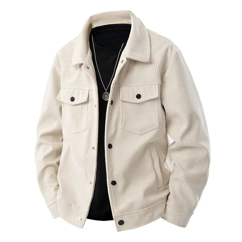 Herrenjacke, Casual Fit, Corduroy Textur | Übergangsjacke 1