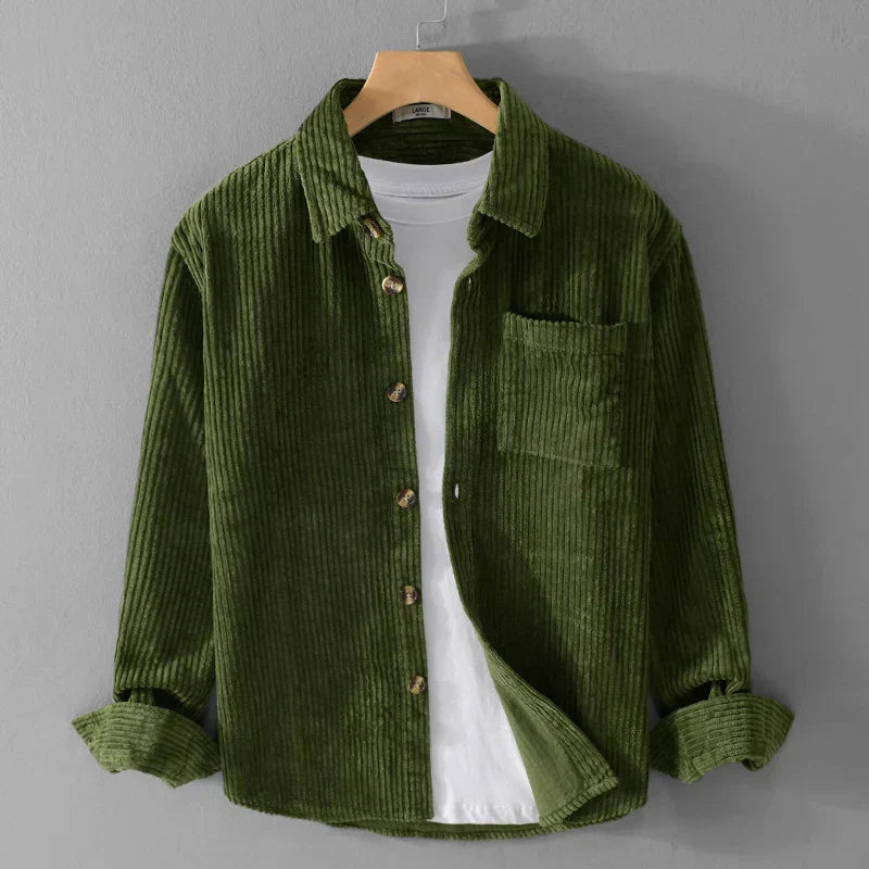 Herrenjacke, Cordstruktur, Lange Ärmel | Regular Fit 0