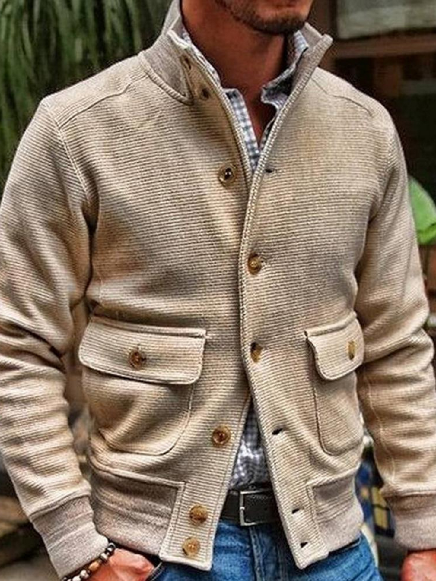 Herrenjacke, Einfarbig, Polyester | Winter 0