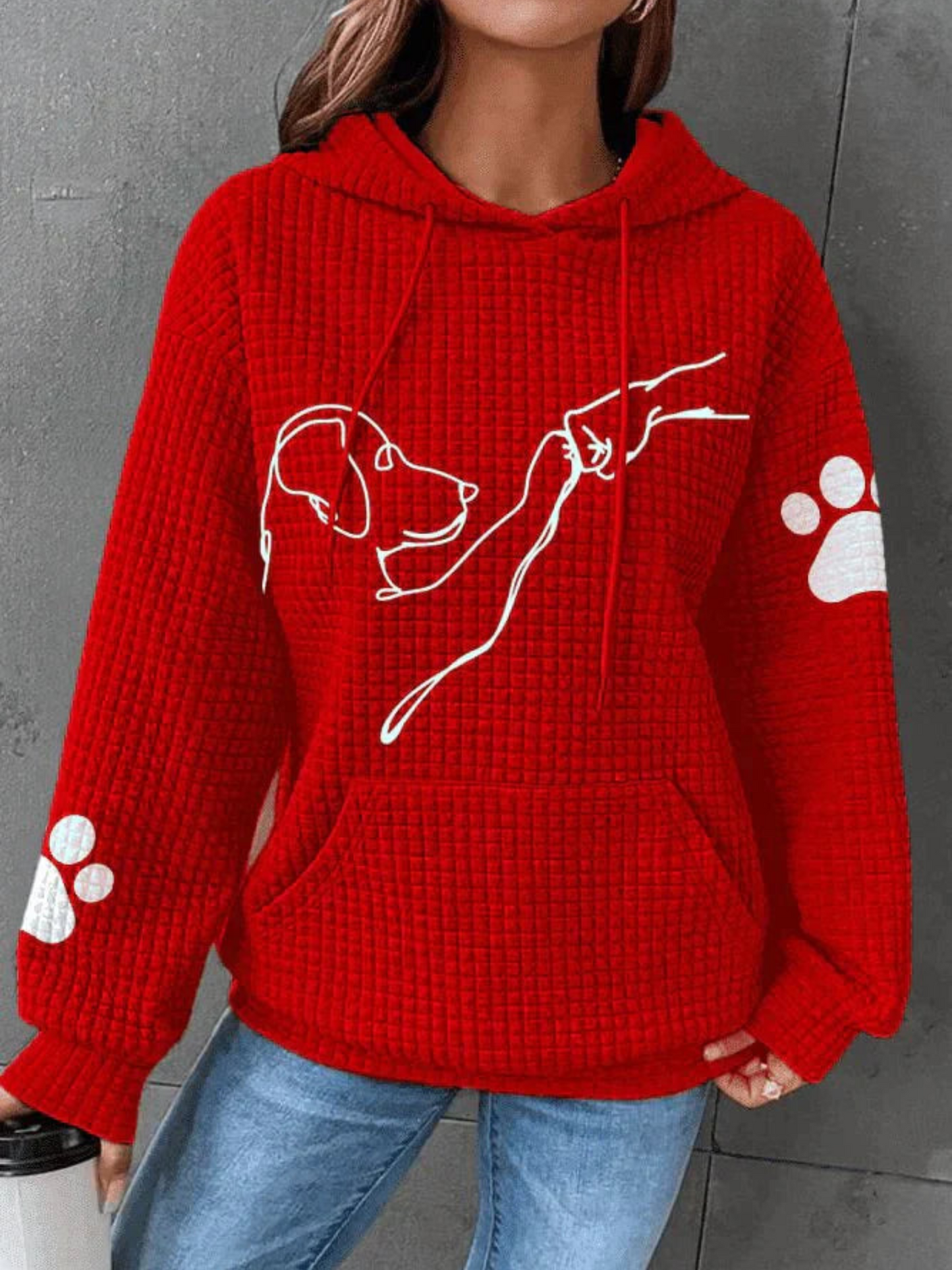 Hoodie mit Hundeprint für Damen | Langarm 5