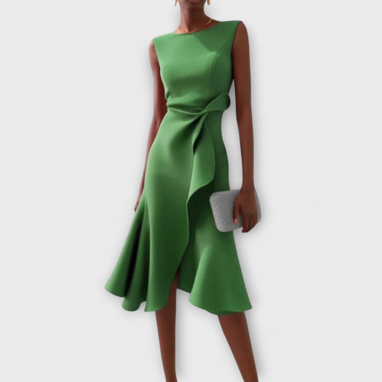 Juliette™ – Elegantes Drapiertes Asymmetrisches Midi-Kleid 6