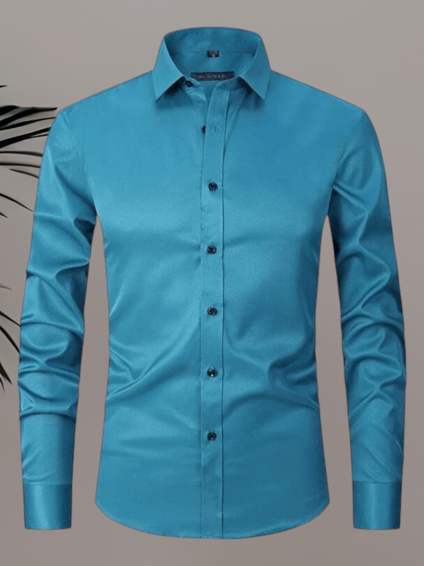 Kalyan | Faltenfreies Langarm Poloshirt Herren aus hochwertigem Stretchmaterial in verschiedenen Farben | Hellgrün