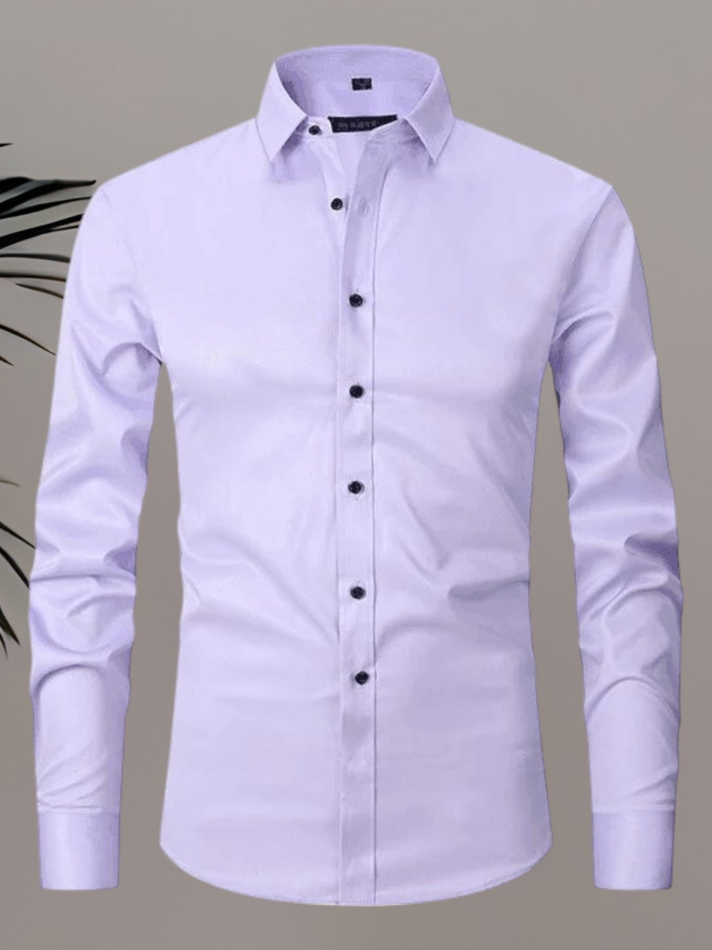 Kalyan | Faltenfreies Langarm Poloshirt Herren aus hochwertigem Stretchmaterial in verschiedenen Farben | Hellviolett