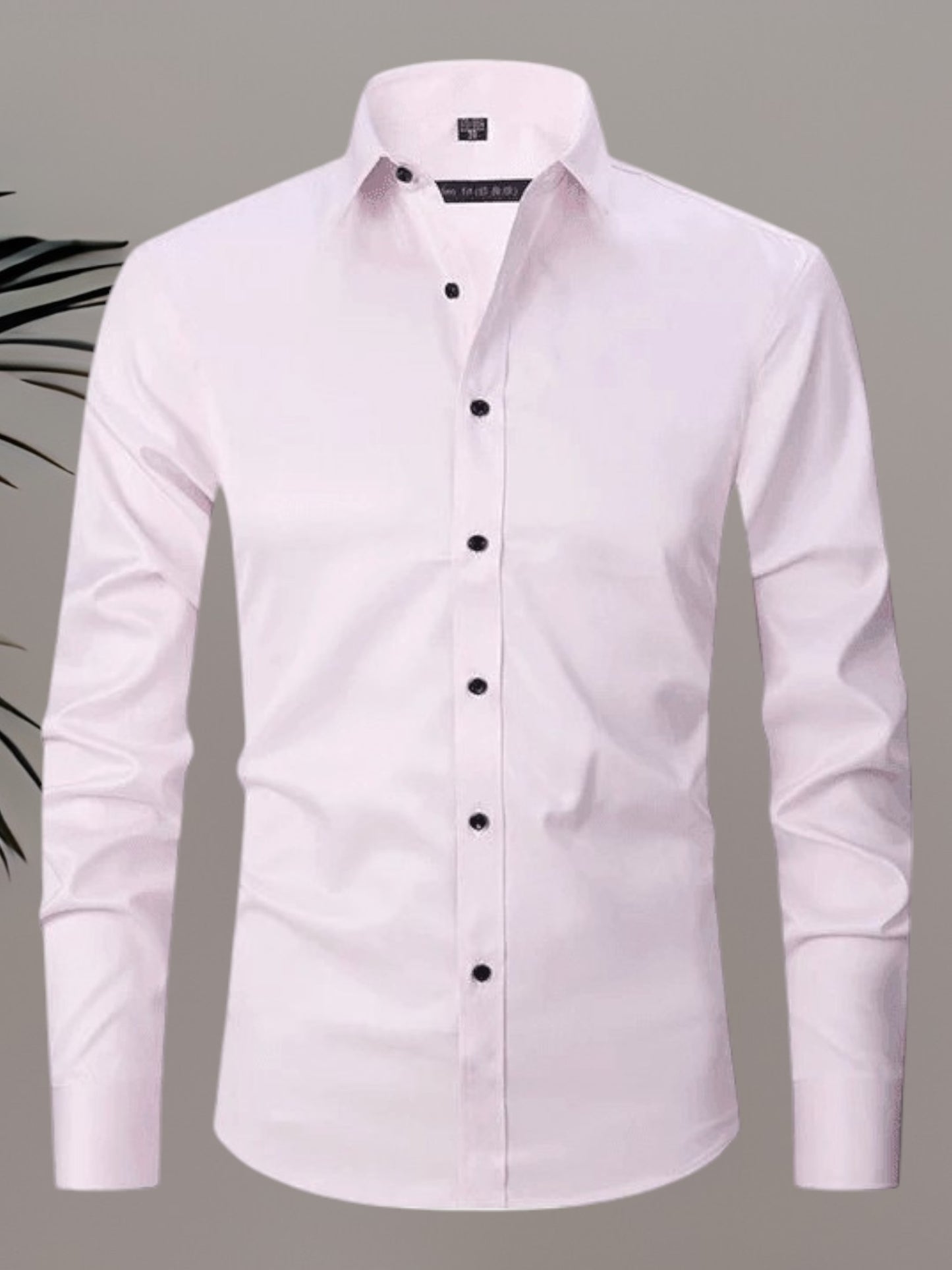 Kalyan | Faltenfreies Langarm Poloshirt Herren aus hochwertigem Stretchmaterial in verschiedenen Farben | Rosa
